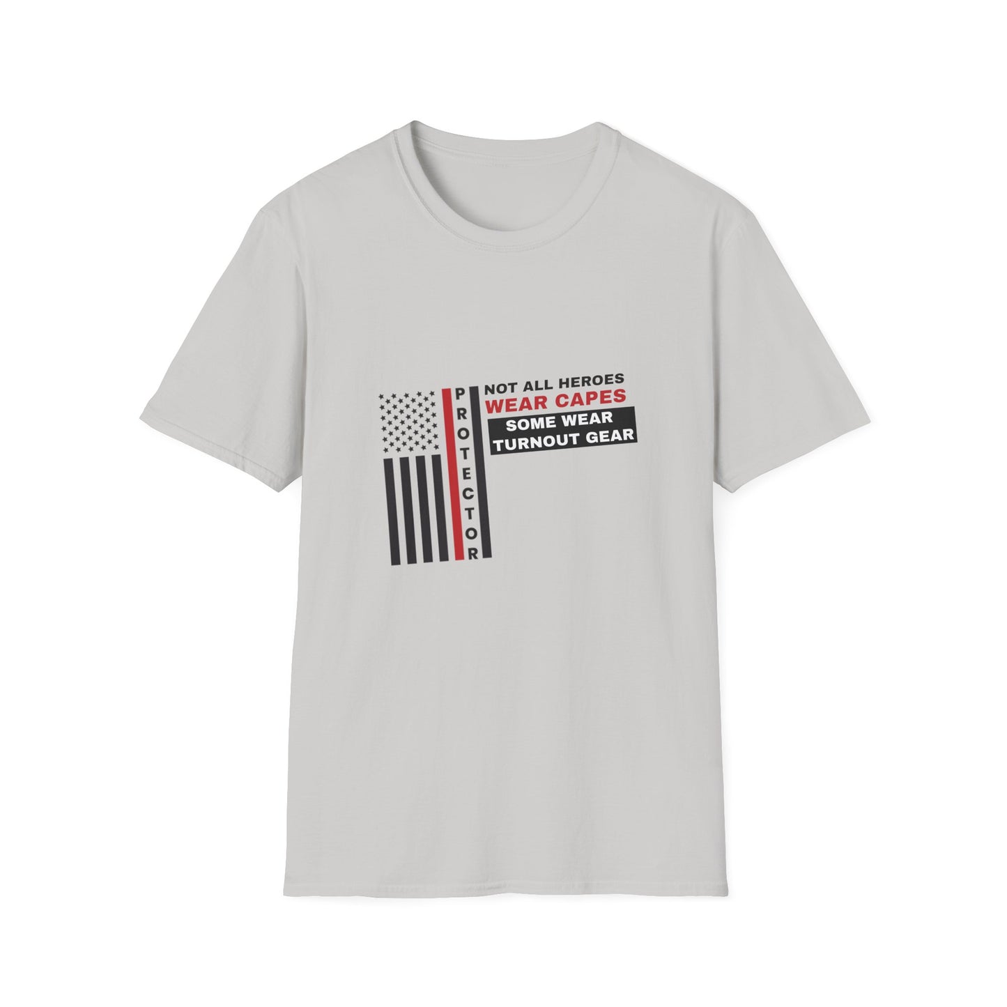 Firefighter Softstyle T-Shirt – Not all heroes wear capes—some wear turnout gear