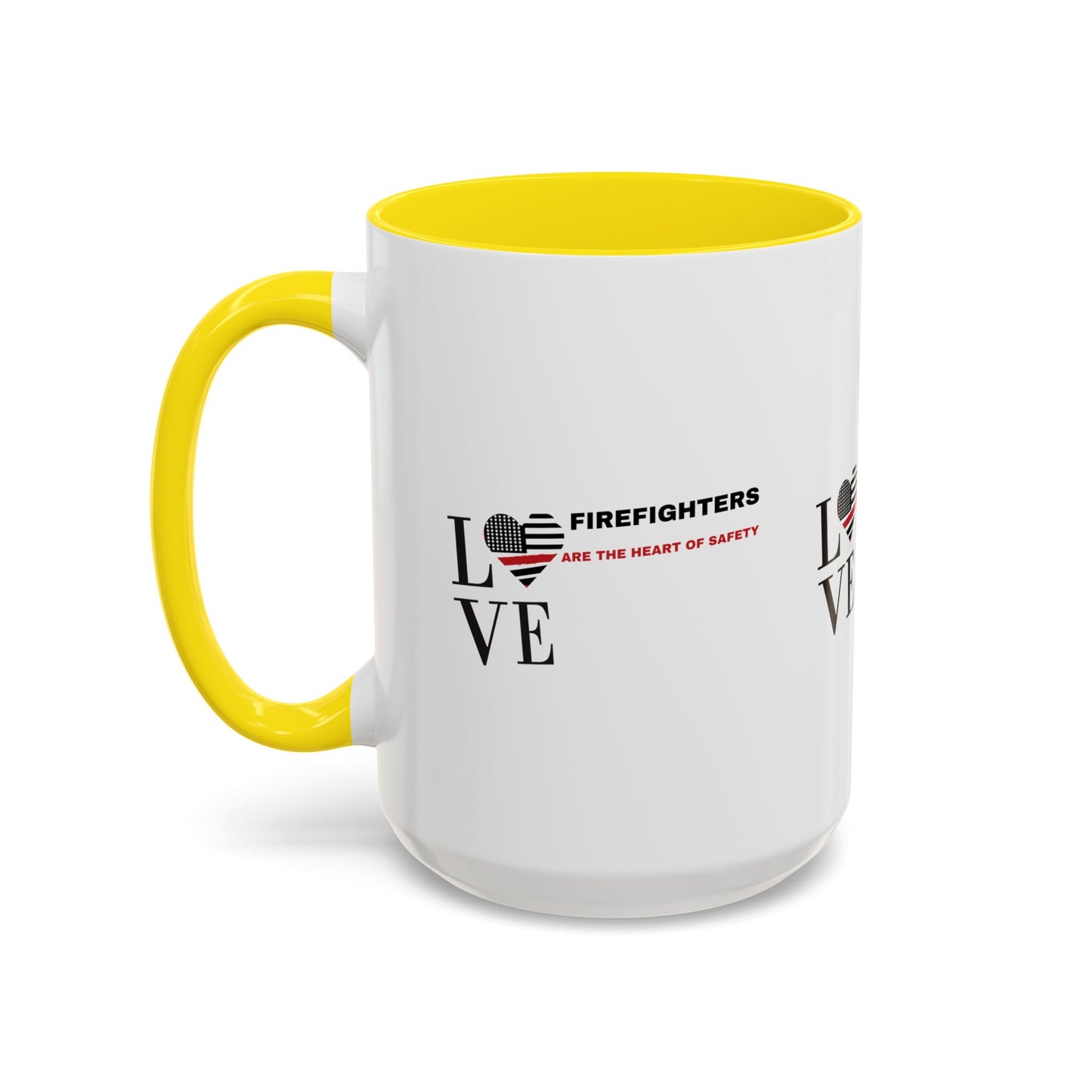 Firefighter Accent Coffee Mug – Firefighters are the heart of safety