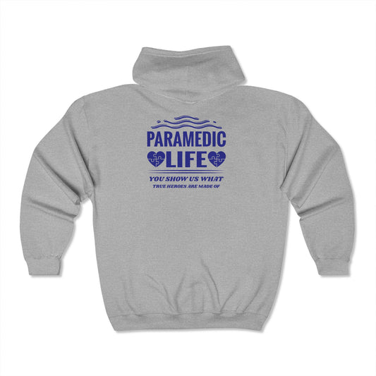 EMS Unisex Full Zip Hooded Sweatshirt – You show us what true heroes are made of