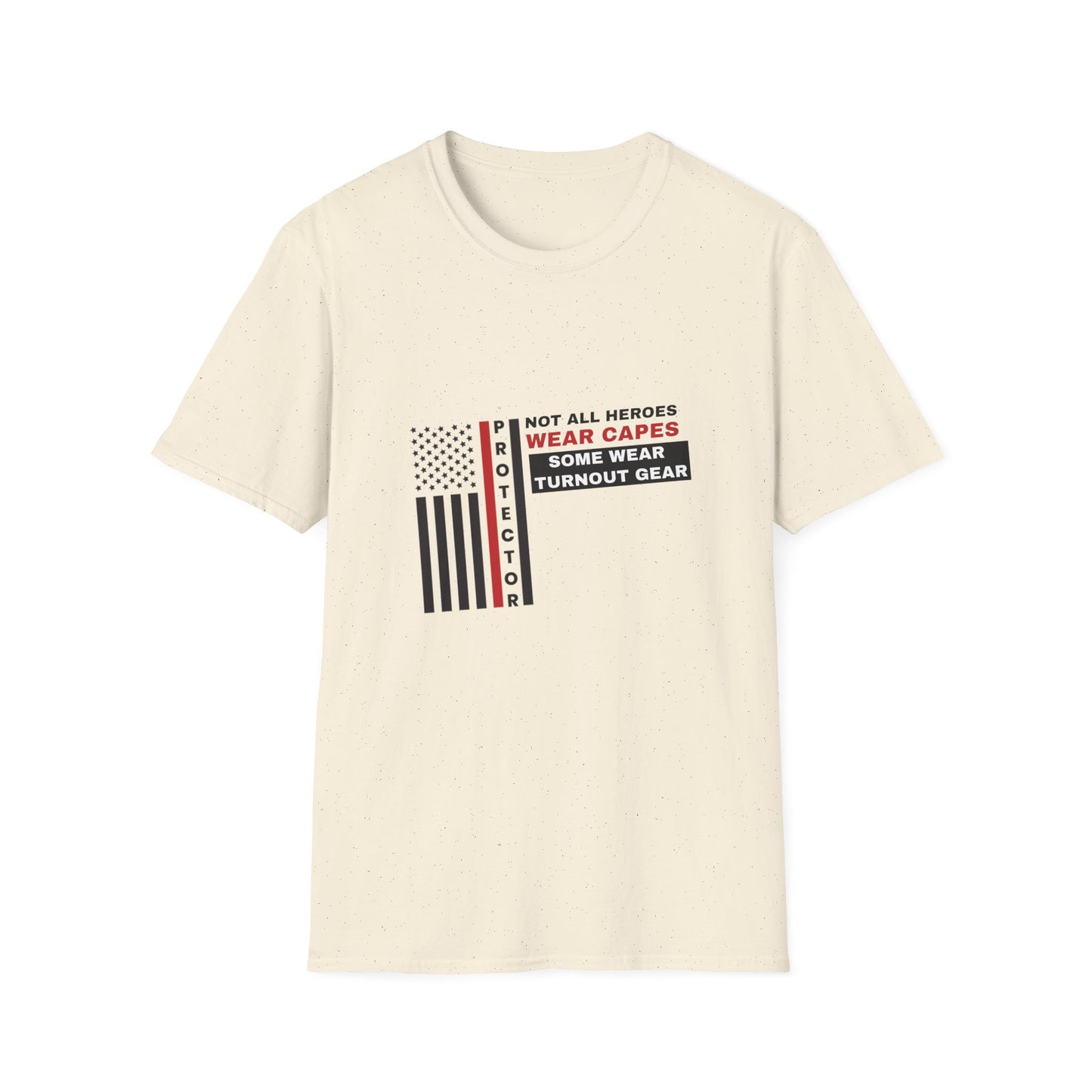 Firefighter Softstyle T-Shirt – Not all heroes wear capes—some wear turnout gear