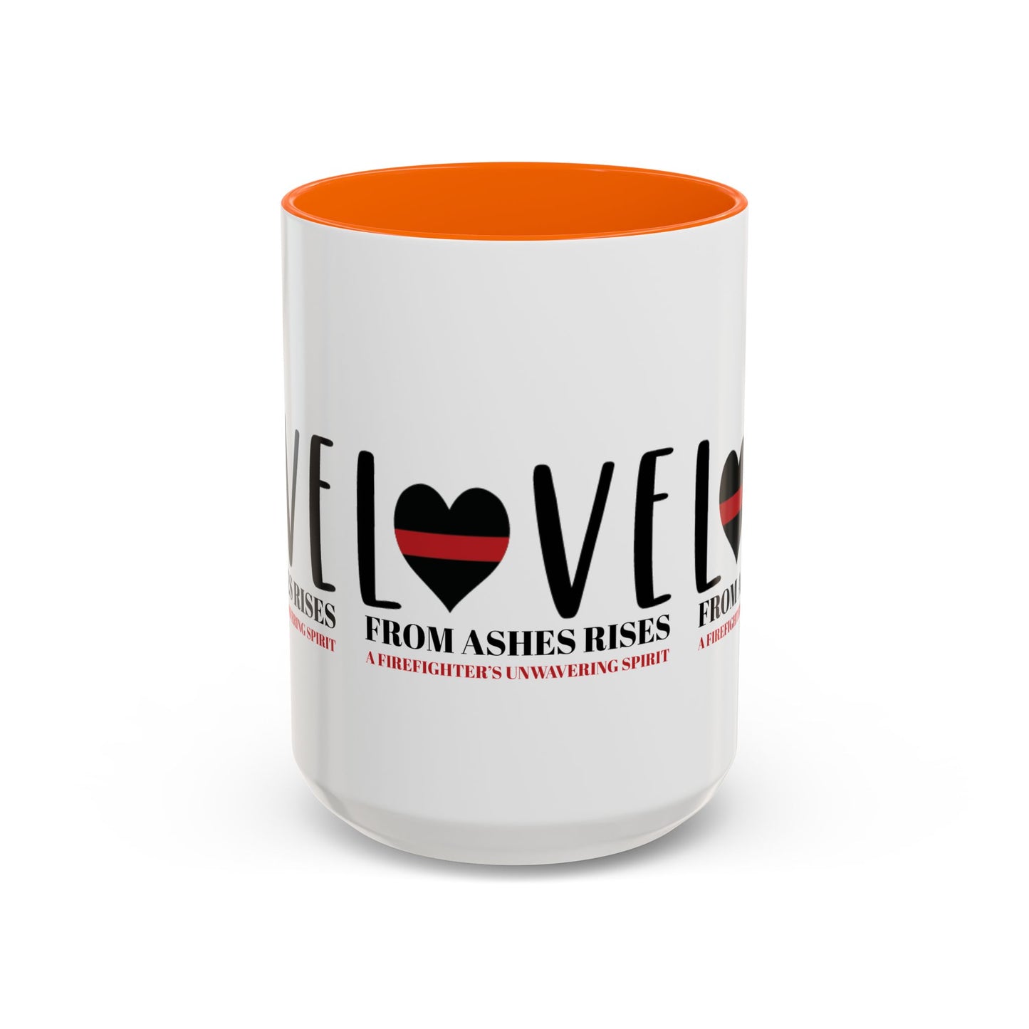 Firefighter Accent Coffee Mug – From ashes rises a firefighter’s unwavering spirit