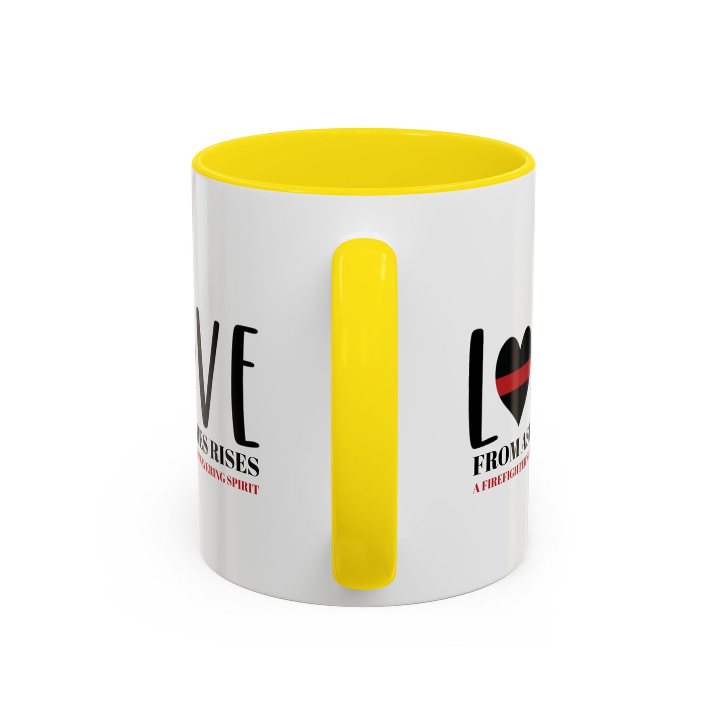 Firefighter Accent Coffee Mug – From ashes rises a firefighter’s unwavering spirit