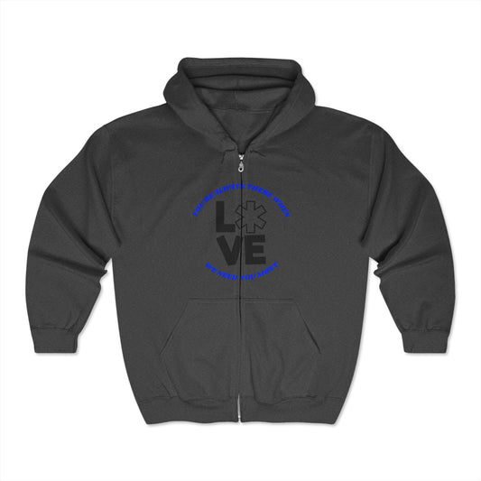 EMS Unisex Full Zip Hooded Sweatshirt – You’re always there when we need you most