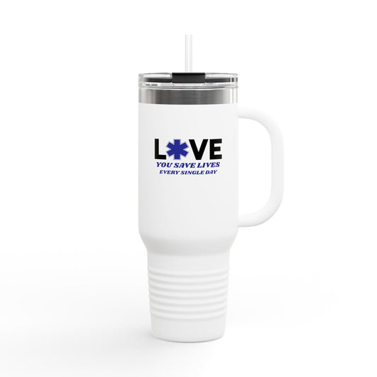 EMS Insulated Travel Mug, 40oz - You save lives every single day