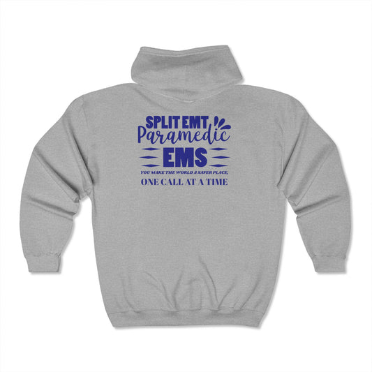 EMS Unisex Full Zip Hooded Sweatshirt – You make the world a safer place, one call at a time