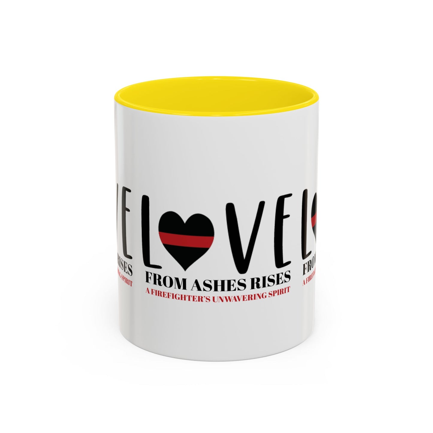 Firefighter Accent Coffee Mug – From ashes rises a firefighter’s unwavering spirit