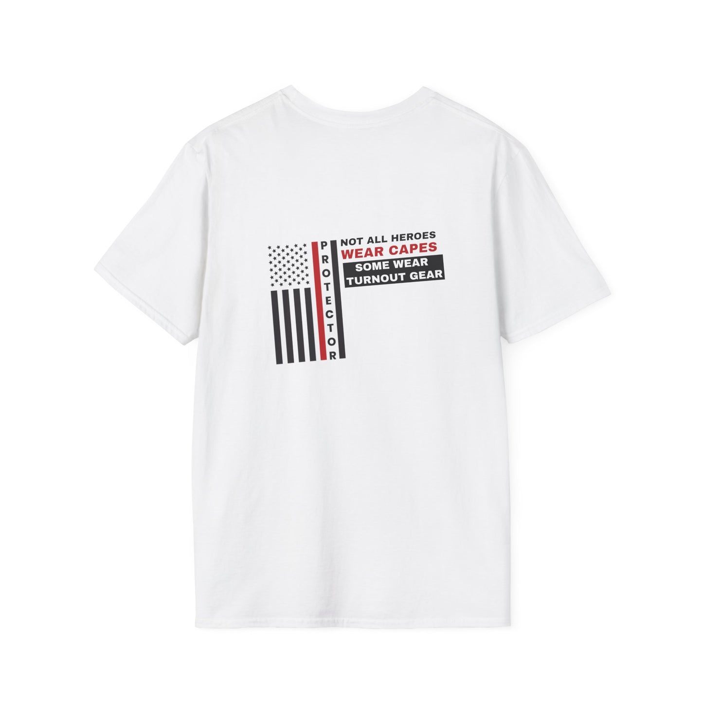 Firefighter Softstyle T-Shirt – Not all heroes wear capes—some wear turnout gear