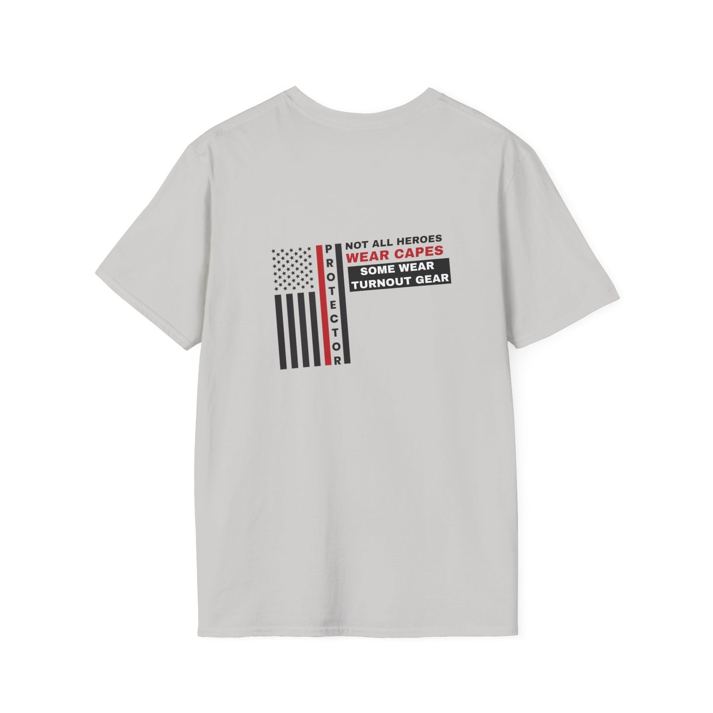 Firefighter Softstyle T-Shirt – Not all heroes wear capes—some wear turnout gear