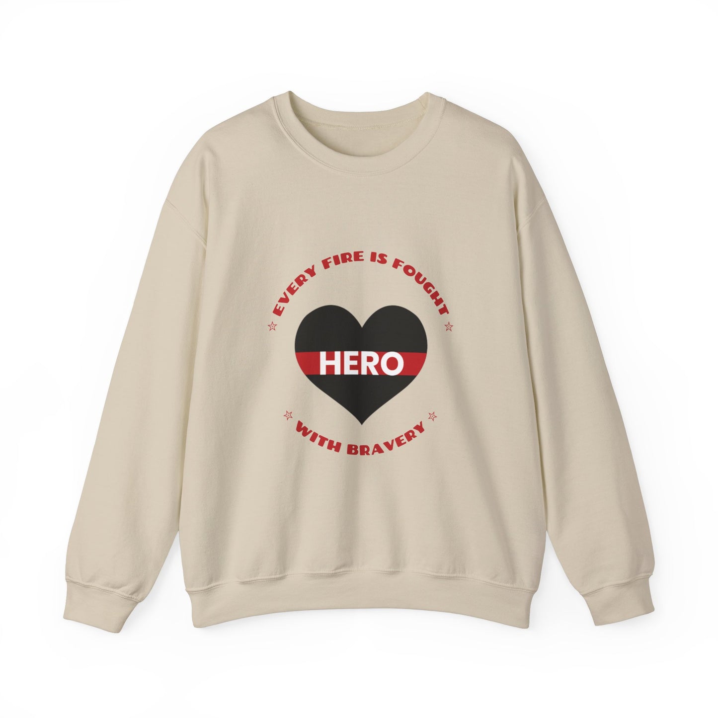 Firefighter Unisex Heavy Blend Crewneck Sweatshirt – Every fire is fought with bravery
