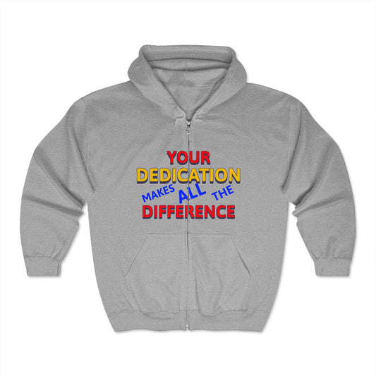 EMS Unisex Full Zip Hooded Sweatshirt – Your dedication makes all the difference