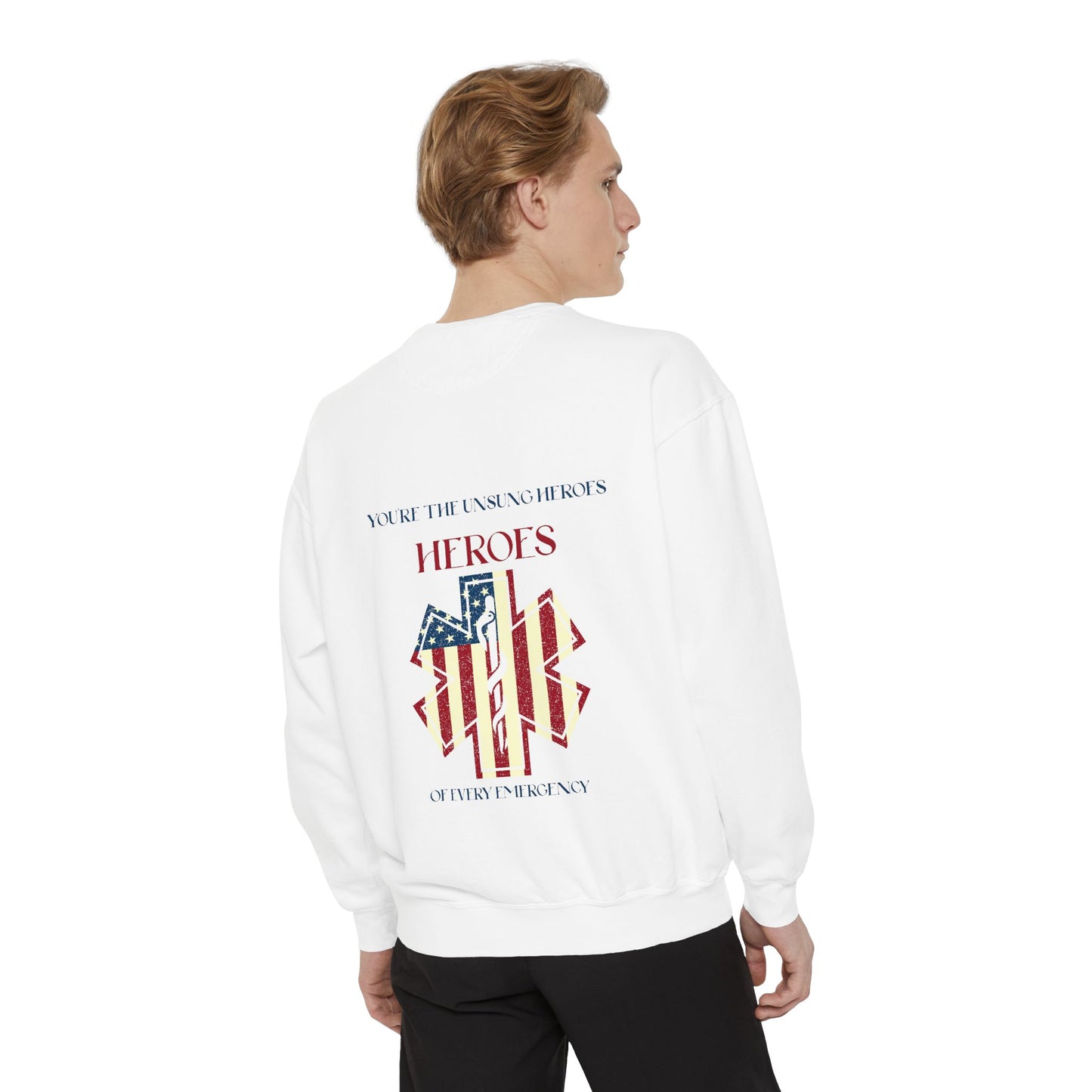 EMS Unisex Garment-Dyed Sweatshirt –You’re the unsung heroes of every emergency
