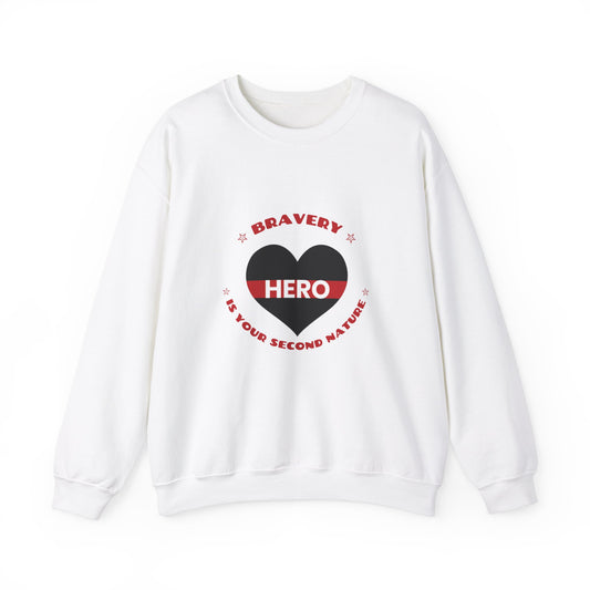 Firefighter Unisex Heavy Blend Crewneck Sweatshirt – Bravery is your second nature