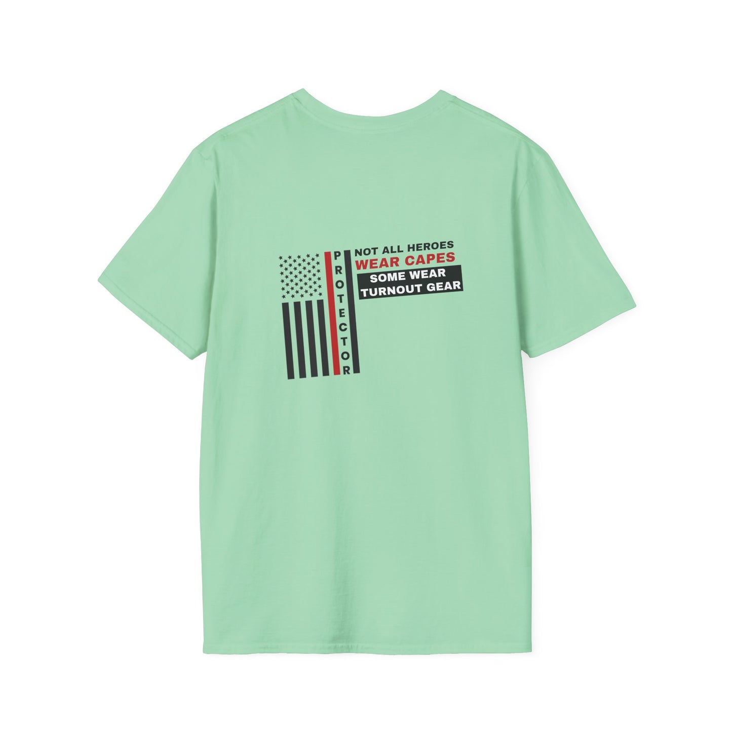Firefighter Softstyle T-Shirt – Not all heroes wear capes—some wear turnout gear
