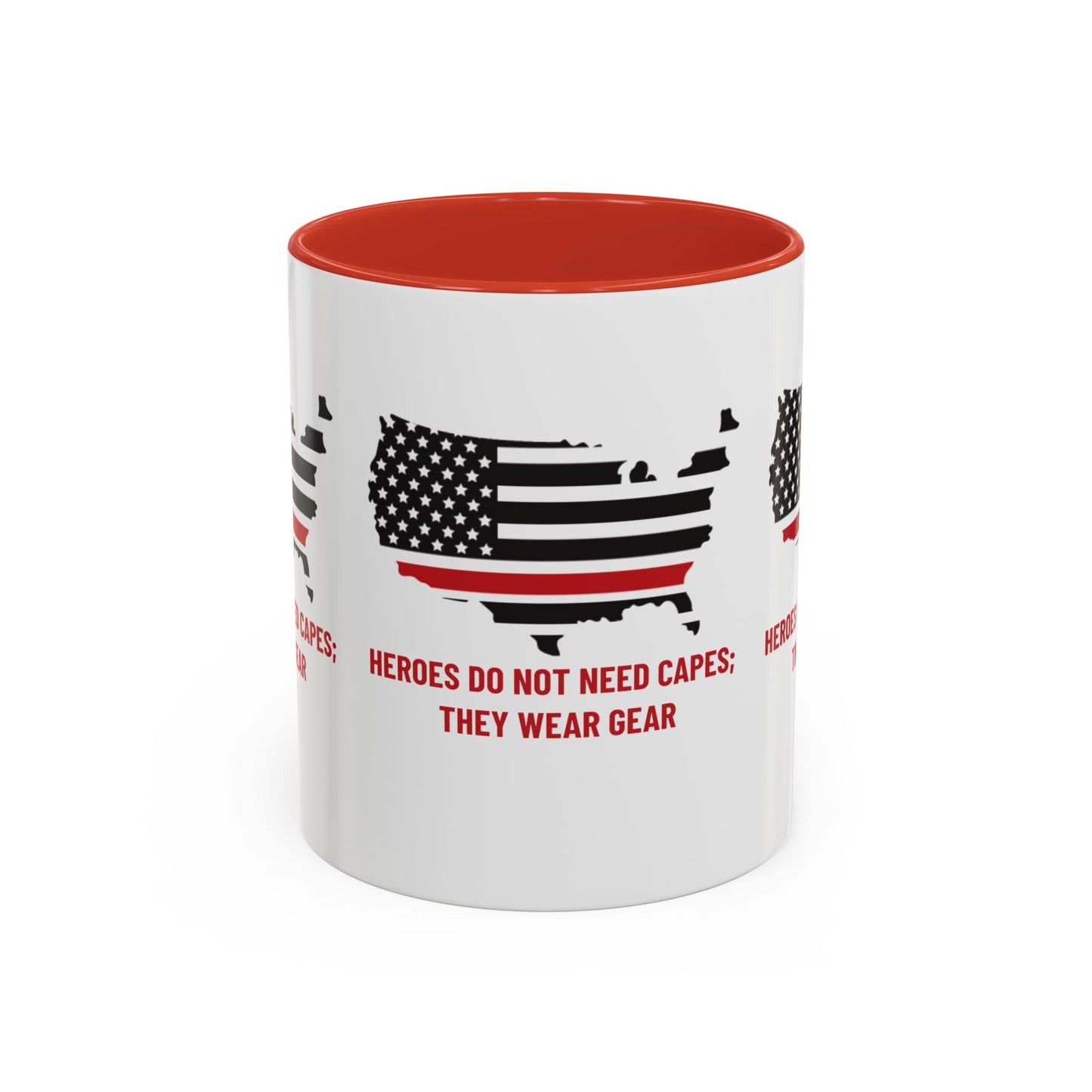 Firefighter Accent Coffee Mug – Heroes do not need capes; they wear gear
