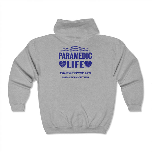 EMS Unisex Full Zip Hooded Sweatshirt – Your bravery and skill are unmatched