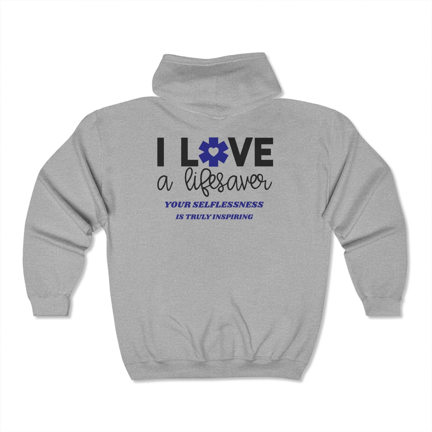 EMS Unisex Full Zip Hooded Sweatshirt – Your selflessness is truly inspiring
