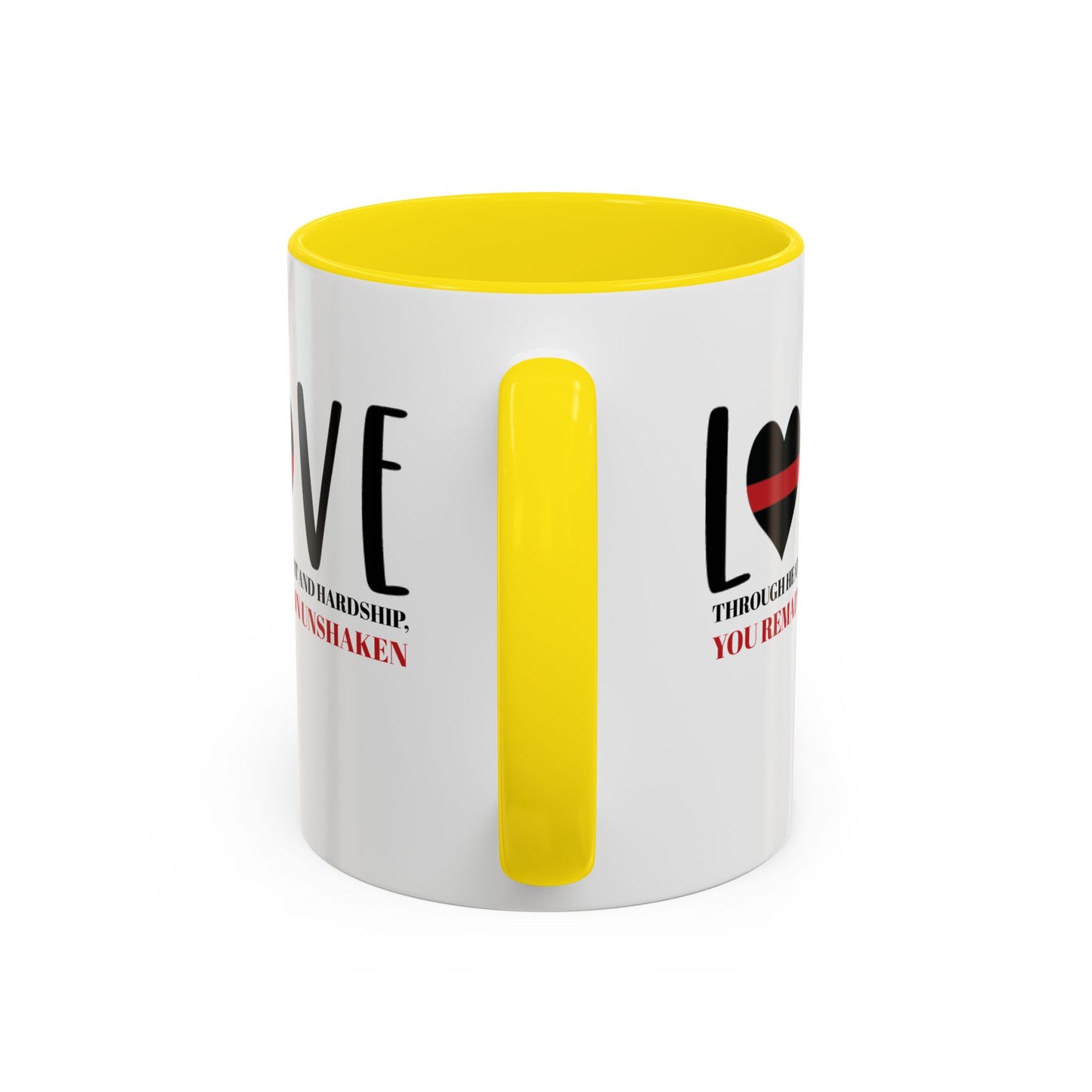 Firefighter Accent Coffee Mug – Through heat and hardship, you remain unshaken
