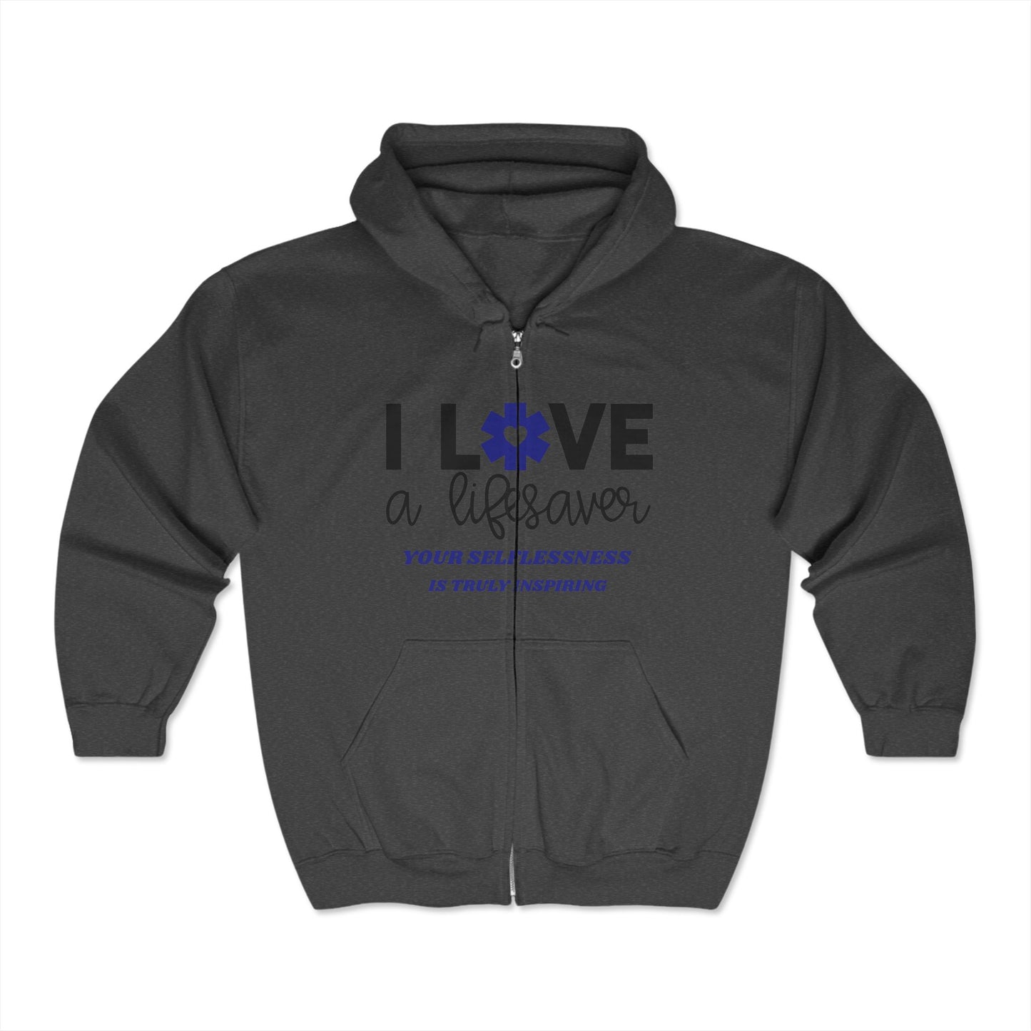 EMS Unisex Full Zip Hooded Sweatshirt – Your selflessness is truly inspiring