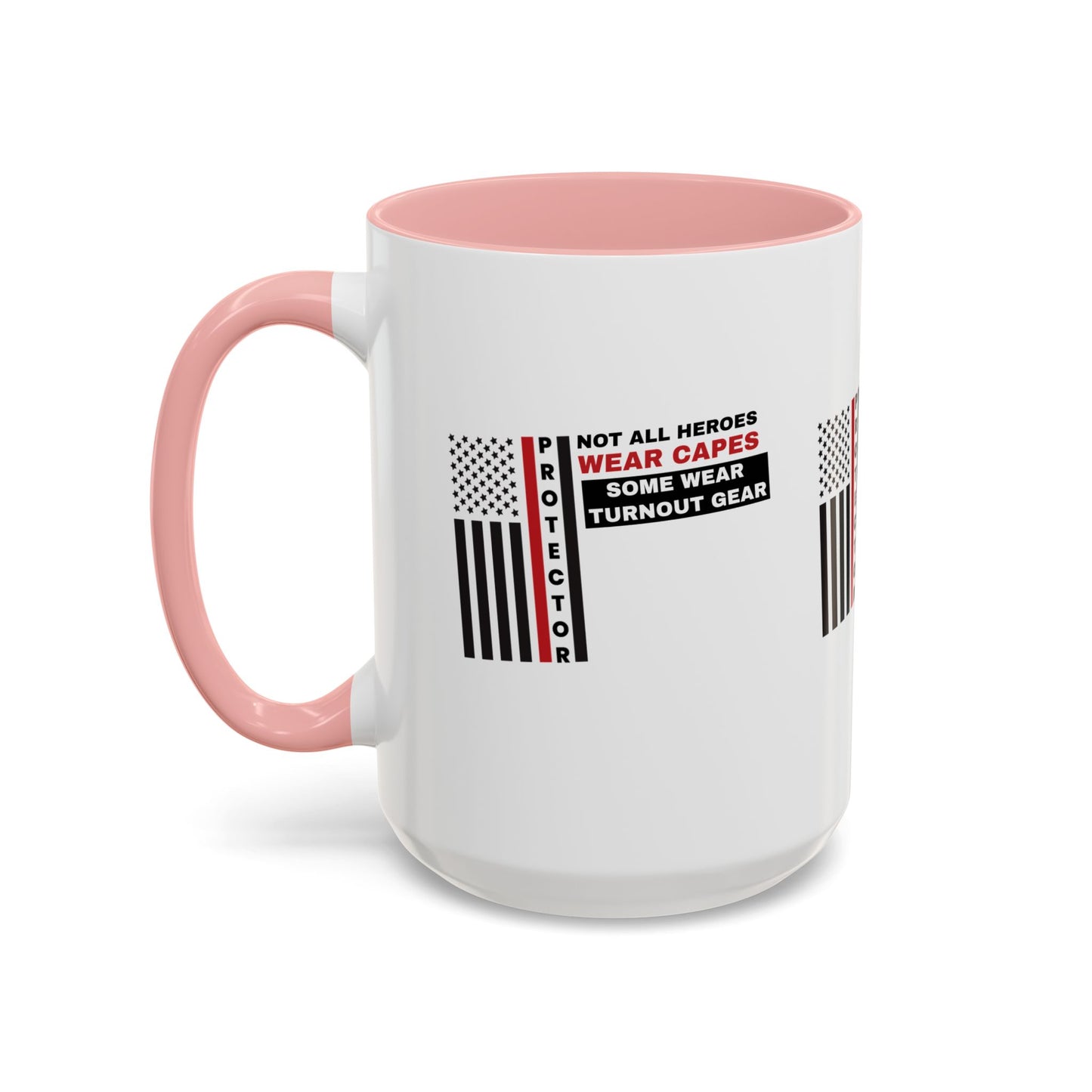 Firefighter Accent Coffee Mug – Not all heroes wear capes—some wear turnout gear