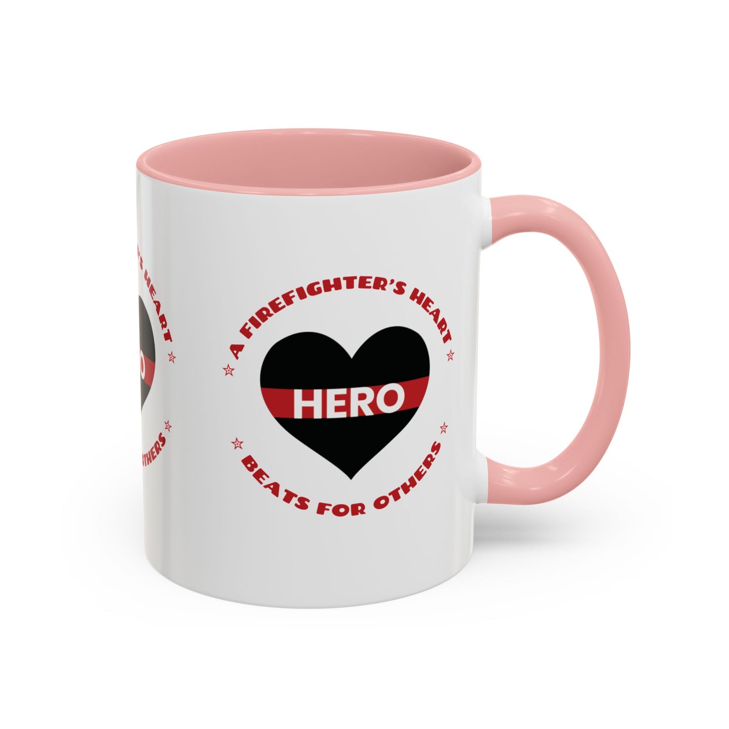Firefighter Accent Coffee Mug – A firefighter’s heart beats for others