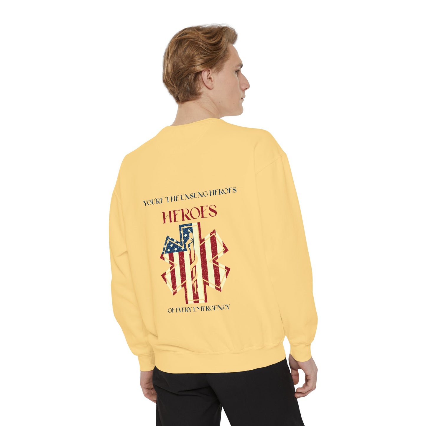 EMS Unisex Garment-Dyed Sweatshirt –You’re the unsung heroes of every emergency