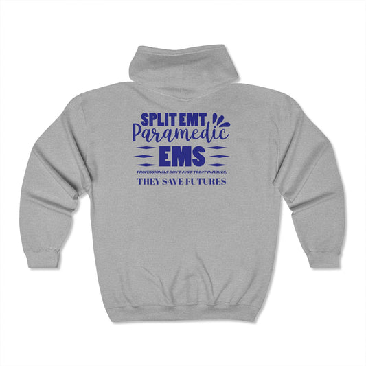 EMS Unisex Full Zip Hooded Sweatshirt – EMS professionals don't just treat injuries, they save futures
