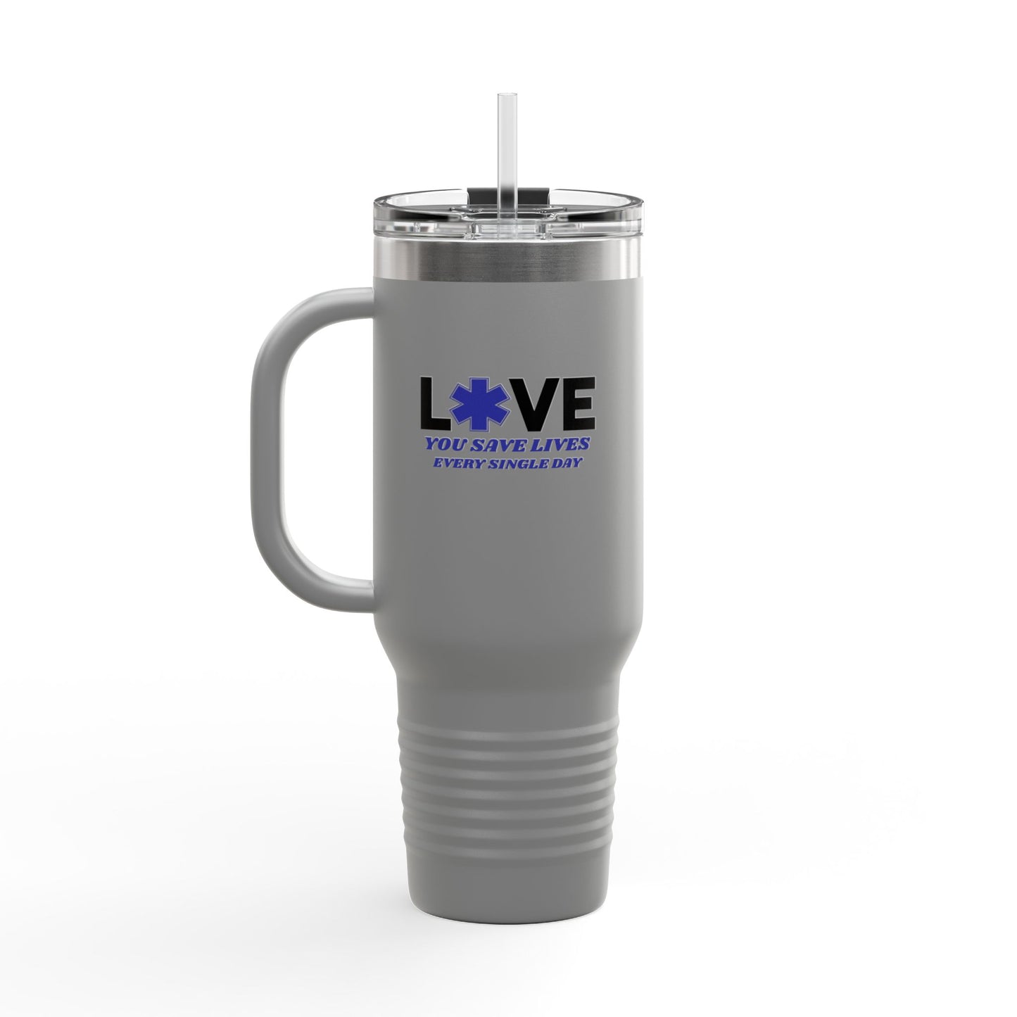 EMS Insulated Travel Mug, 40oz - You save lives every single day