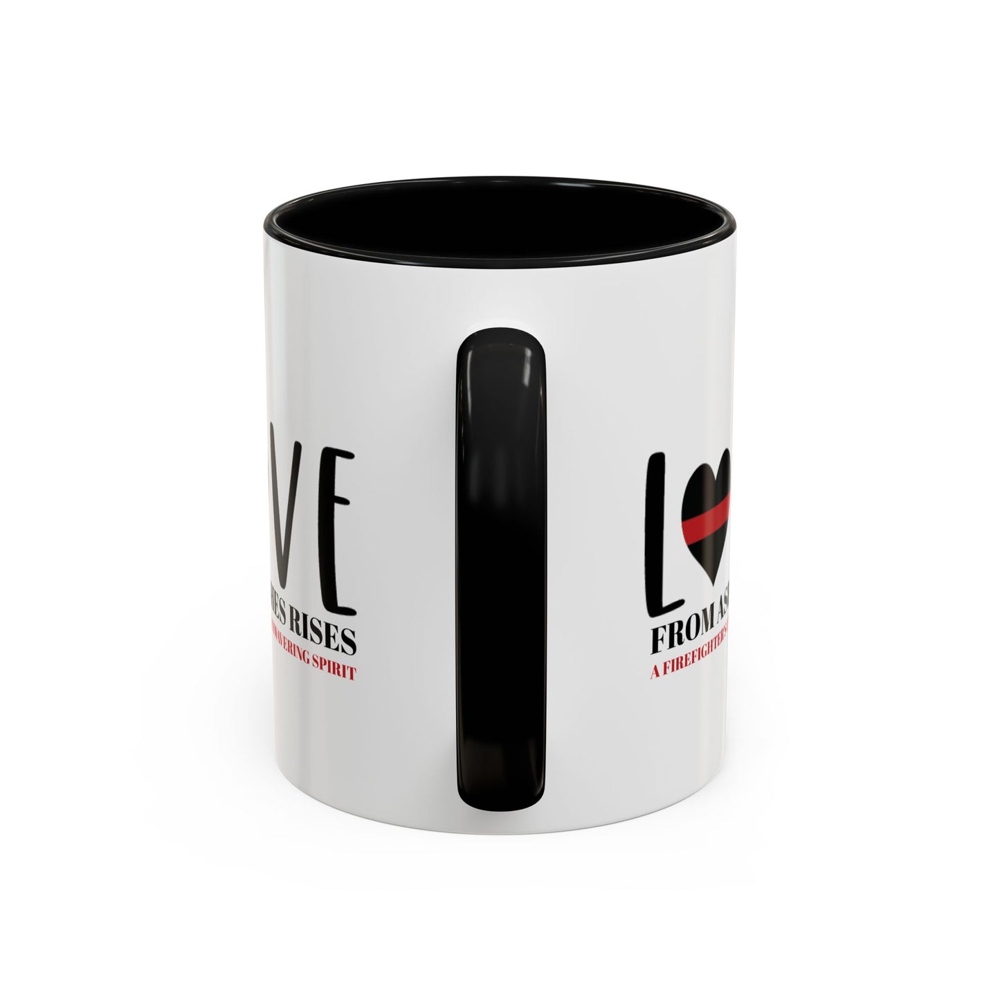 Firefighter Accent Coffee Mug – From ashes rises a firefighter’s unwavering spirit