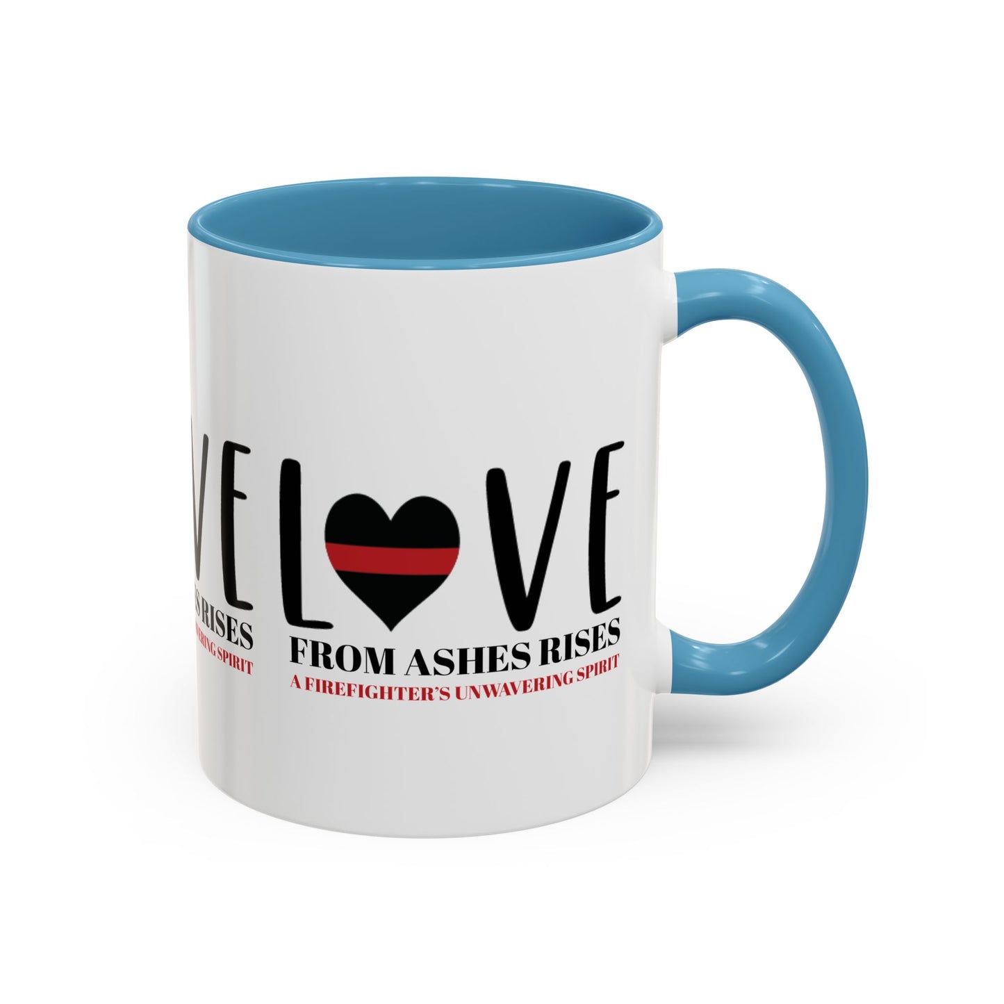 Firefighter Accent Coffee Mug – From ashes rises a firefighter’s unwavering spirit
