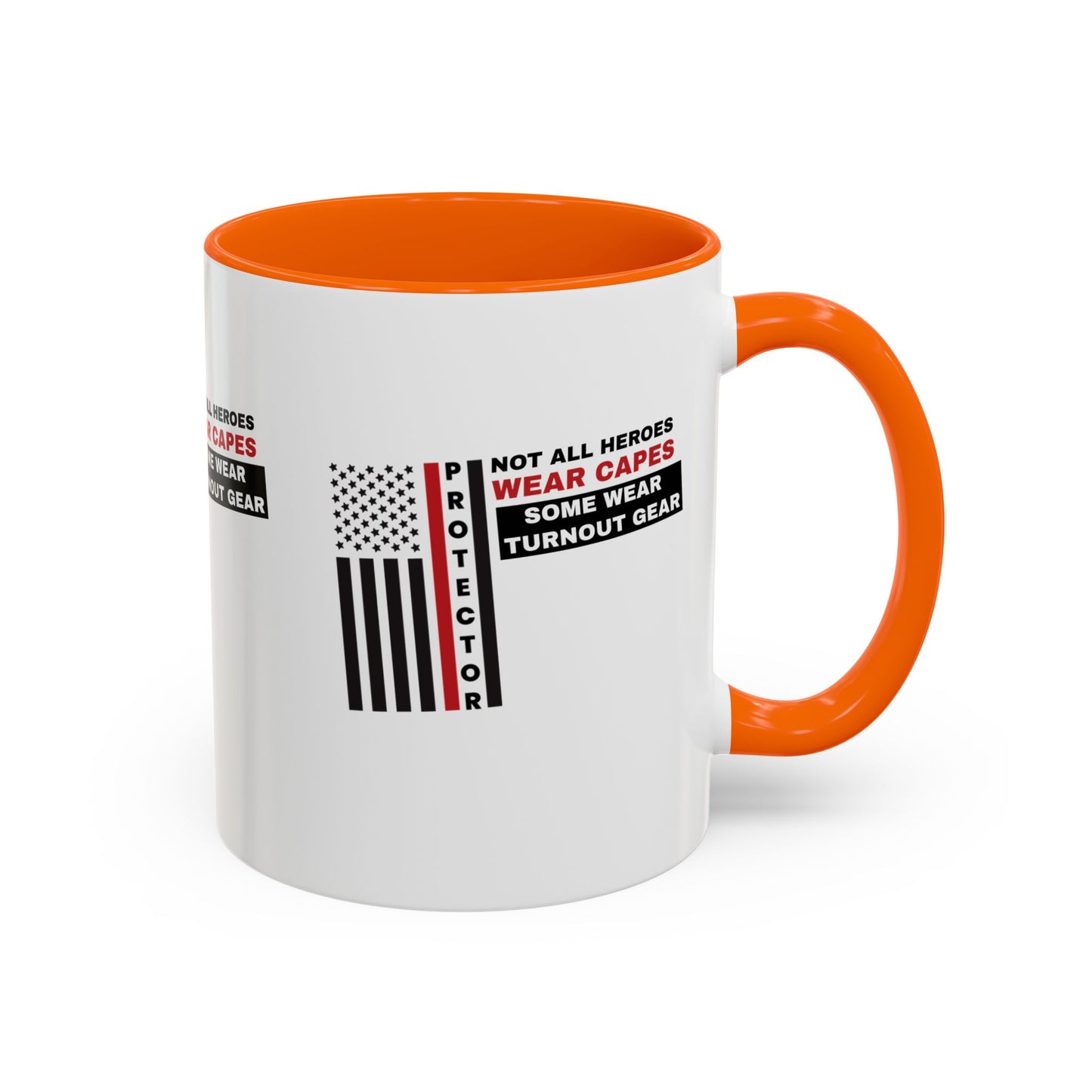 Firefighter Accent Coffee Mug – Not all heroes wear capes—some wear turnout gear