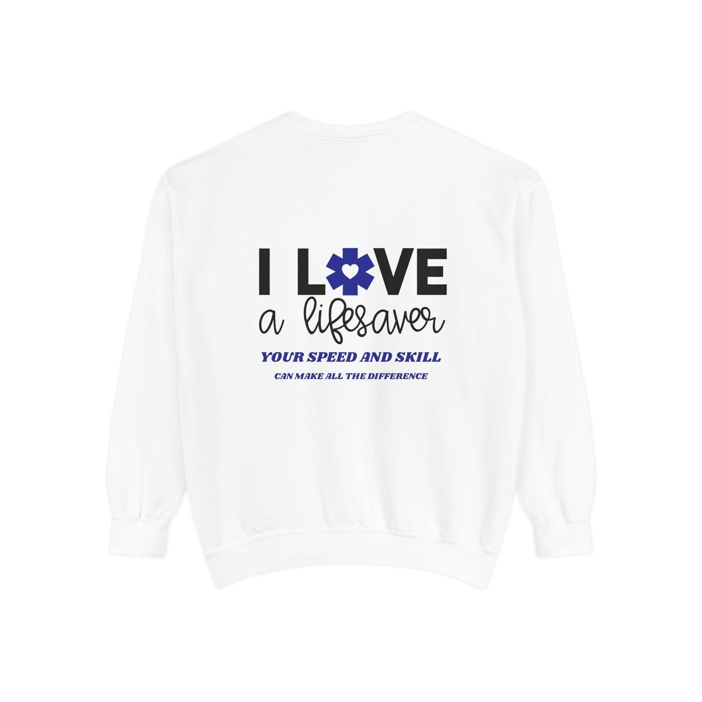 EMS Unisex Garment-Dyed Sweatshirt –Your speed and skill can make all the difference