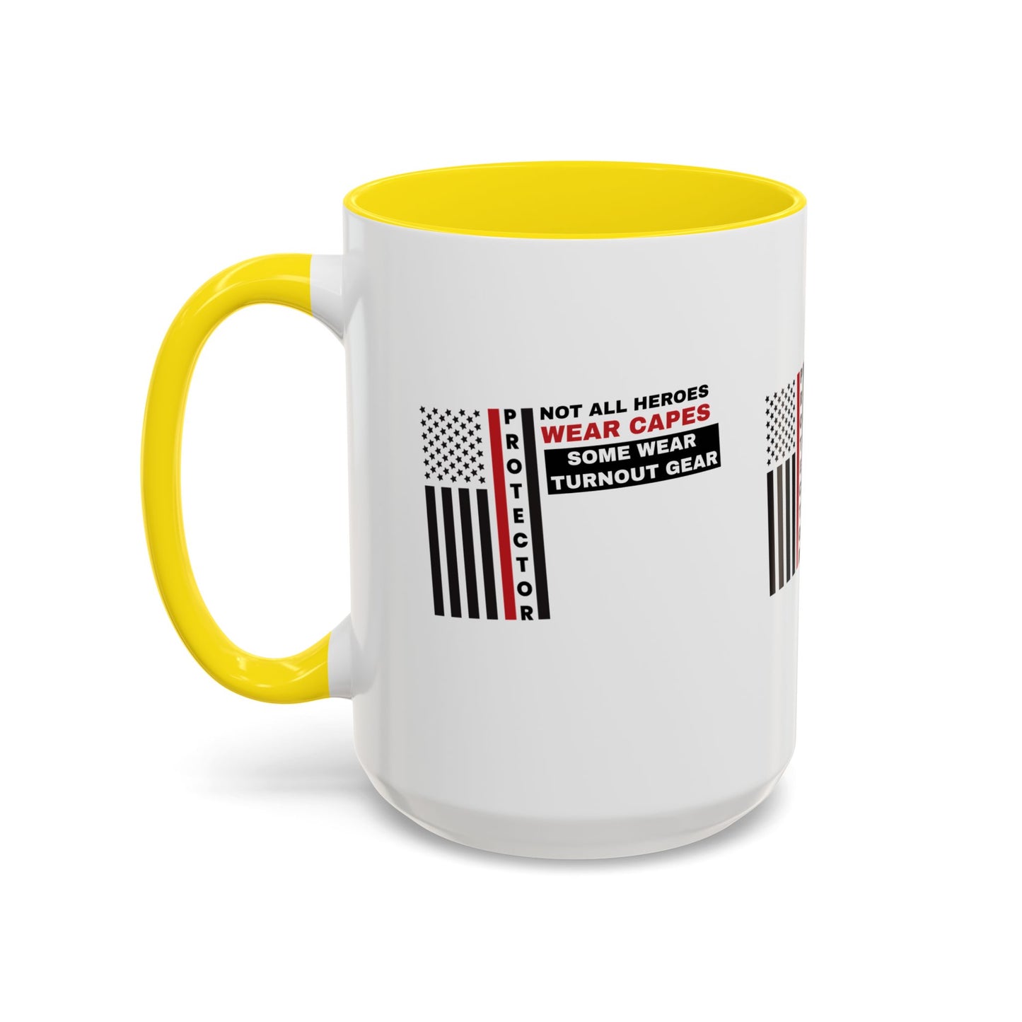 Firefighter Accent Coffee Mug – Not all heroes wear capes—some wear turnout gear