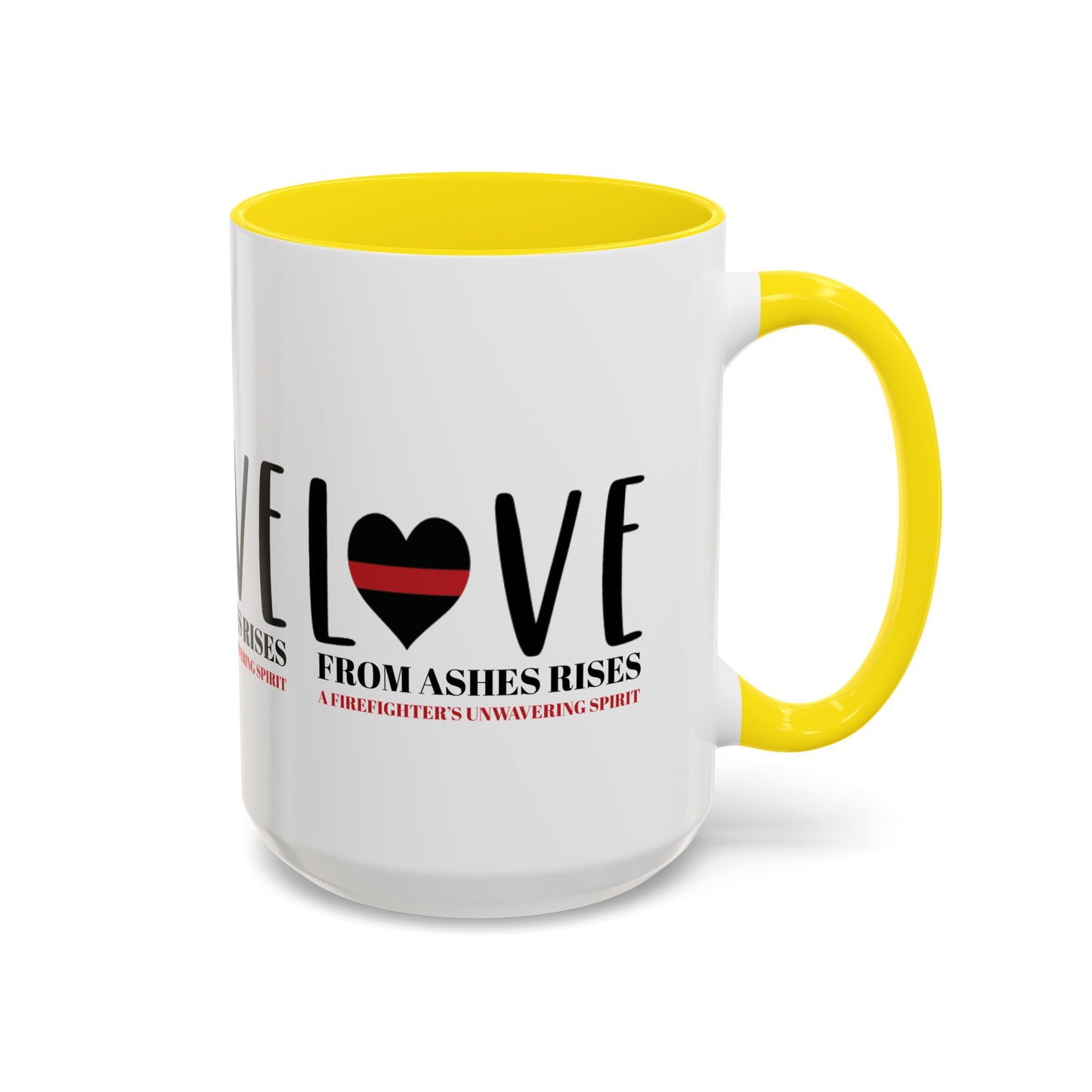 Firefighter Accent Coffee Mug – From ashes rises a firefighter’s unwavering spirit