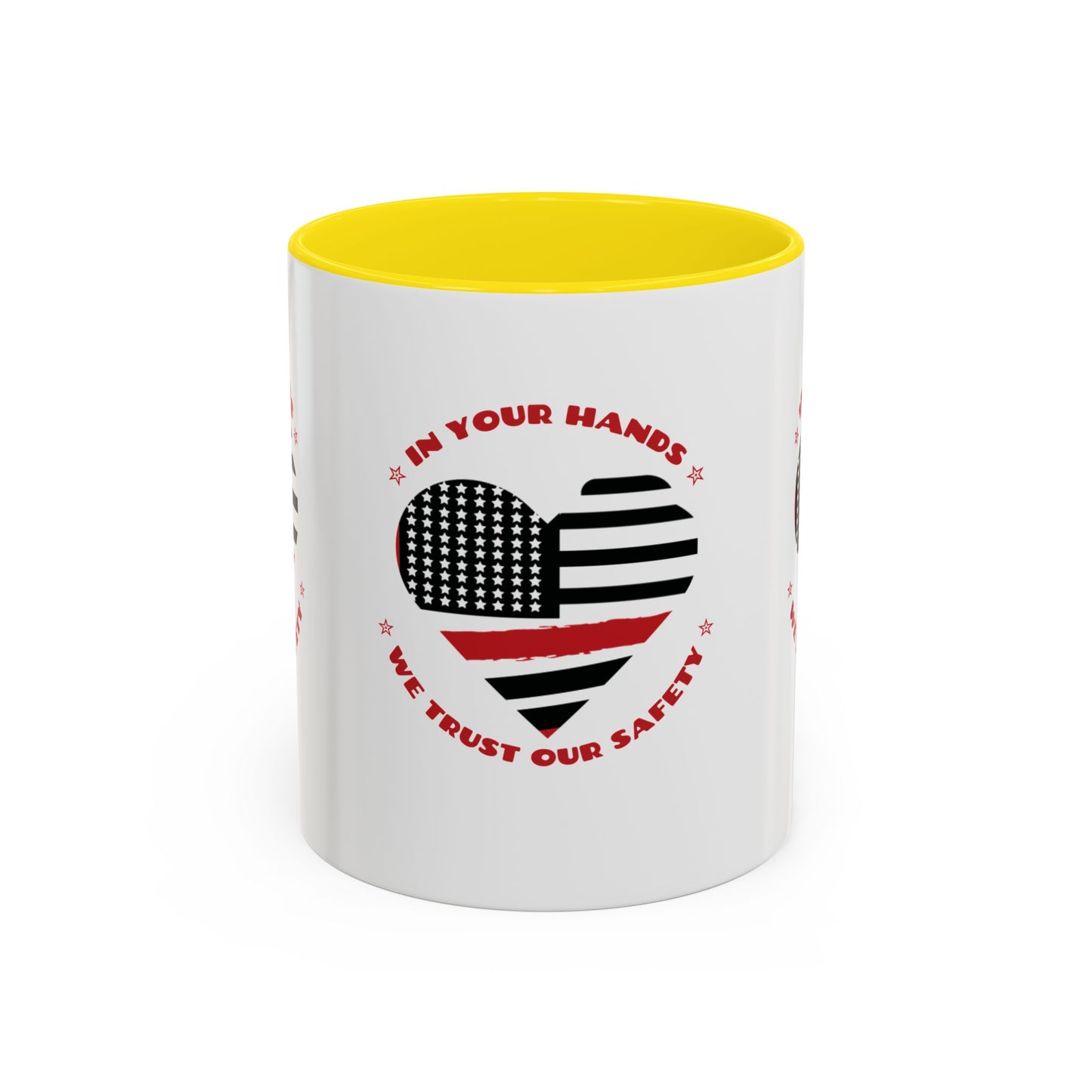 Firefighter Accent Coffee Mug – In your hands, we trust our safety