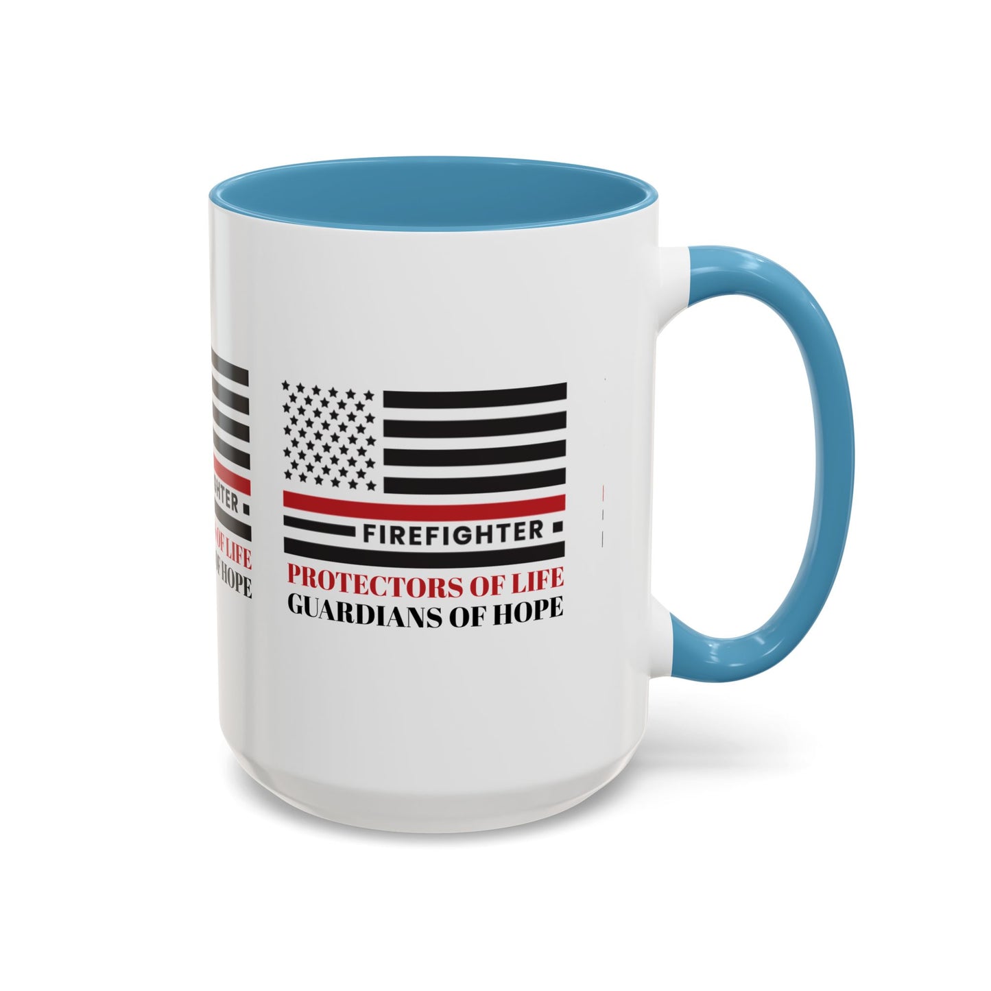 Firefighter Accent Coffee Mug – Firefighters: Protectors of life, guardians of hope