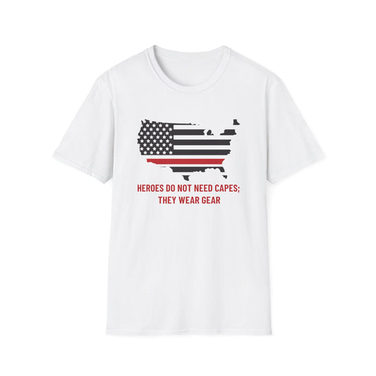 Firefighter Softstyle T-Shirt – Heroes do not need capes; they wear gear