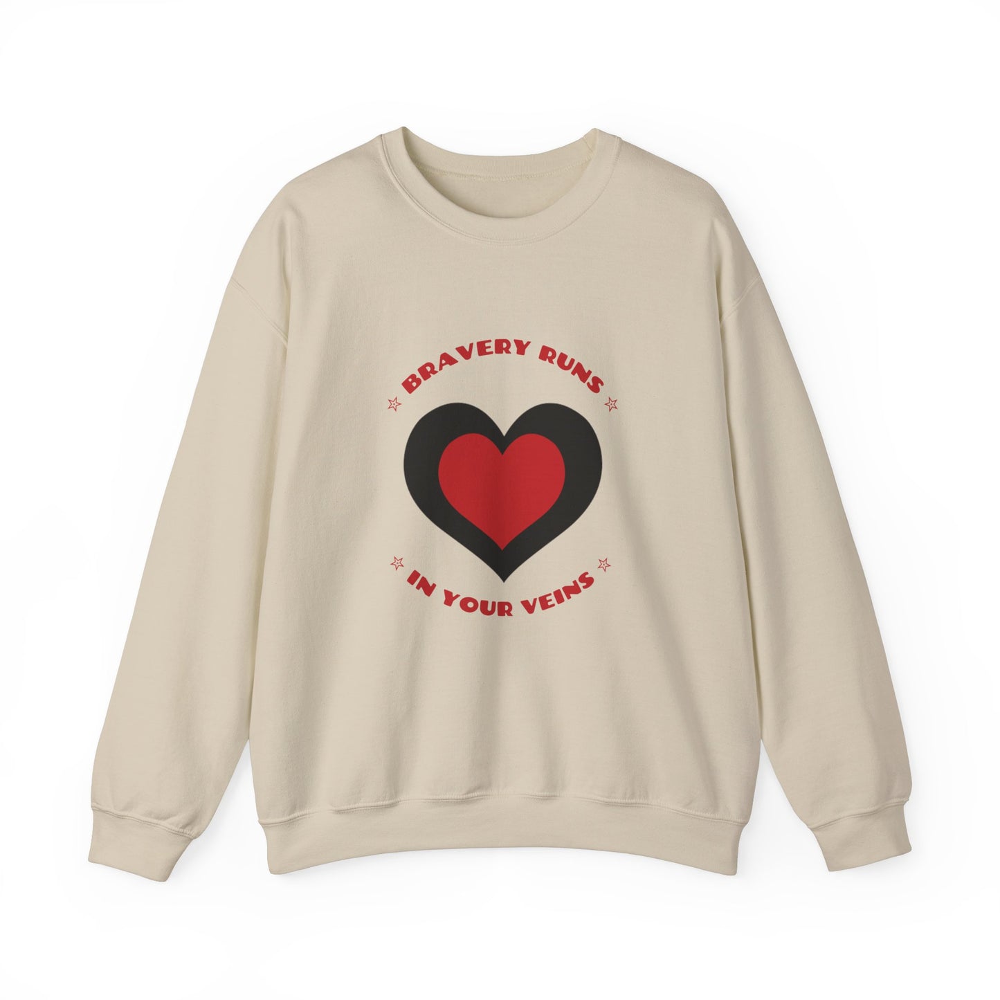 Firefighter Unisex Heavy Blend Crewneck Sweatshirt – Bravery runs in your veins