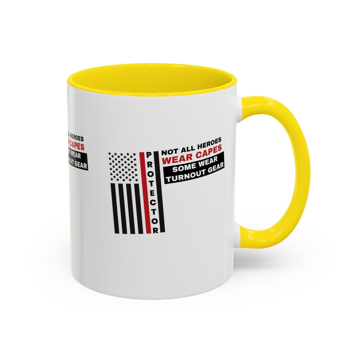 Firefighter Accent Coffee Mug – Not all heroes wear capes—some wear turnout gear