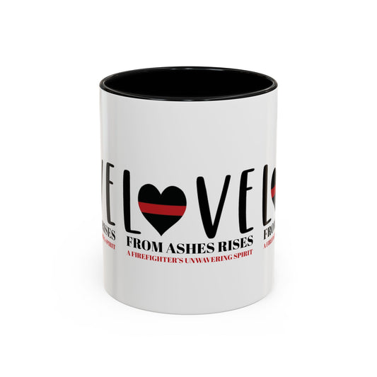 Firefighter Accent Coffee Mug – From ashes rises a firefighter’s unwavering spirit