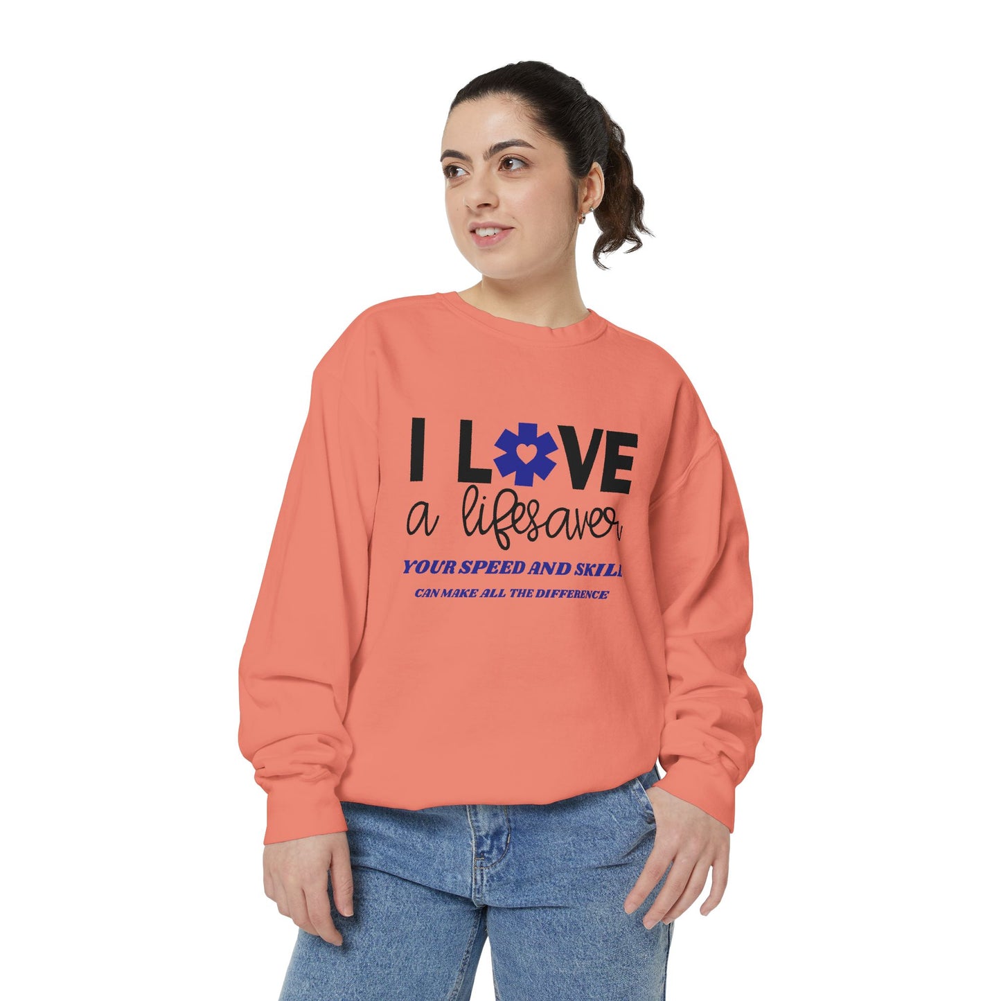 EMS Unisex Garment-Dyed Sweatshirt –Your speed and skill can make all the difference