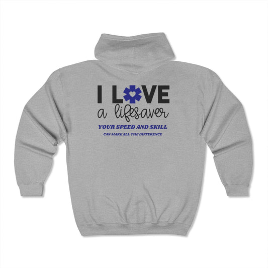 EMS Unisex Full Zip Hooded Sweatshirt – Your speed and skill can make all the difference