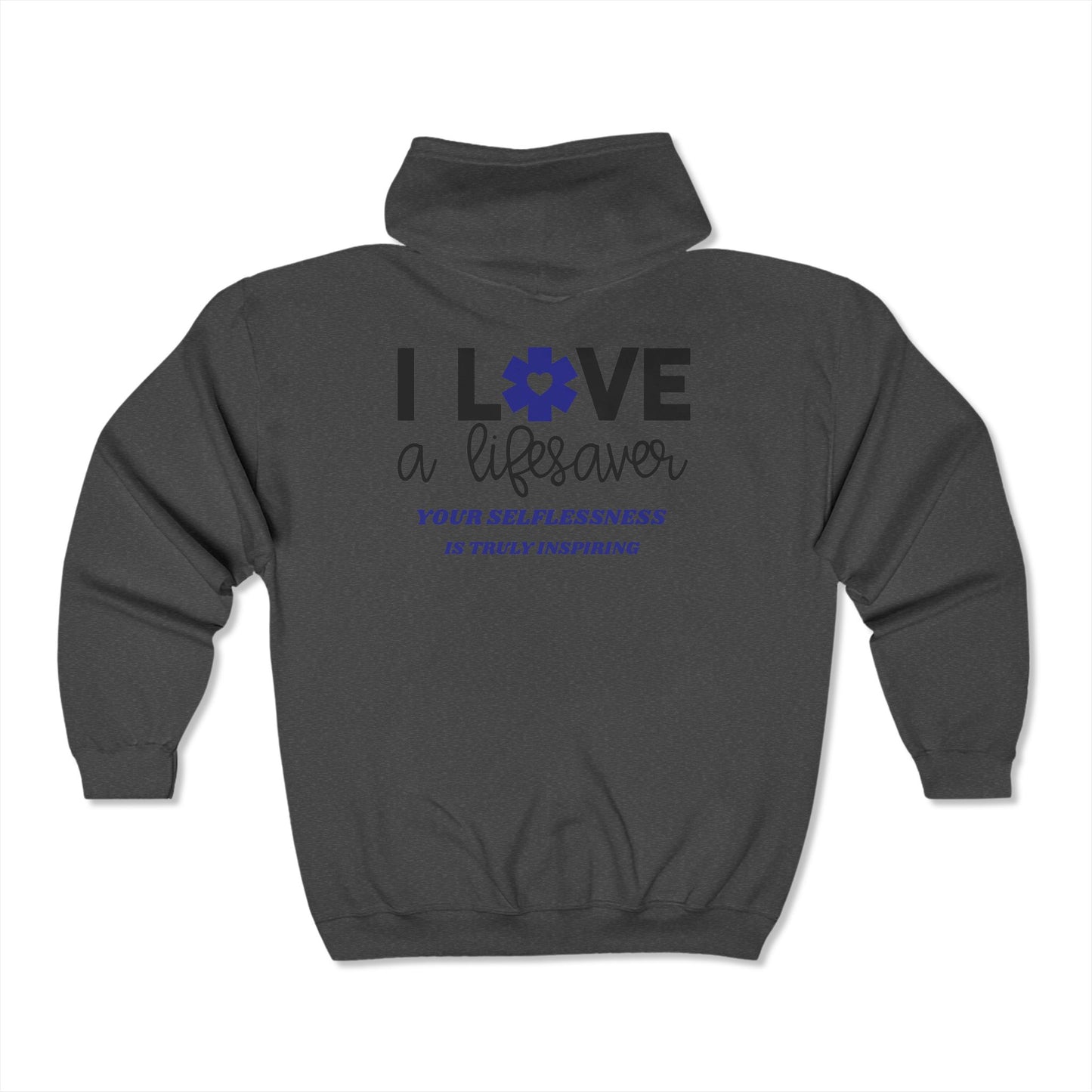 EMS Unisex Full Zip Hooded Sweatshirt – Your selflessness is truly inspiring