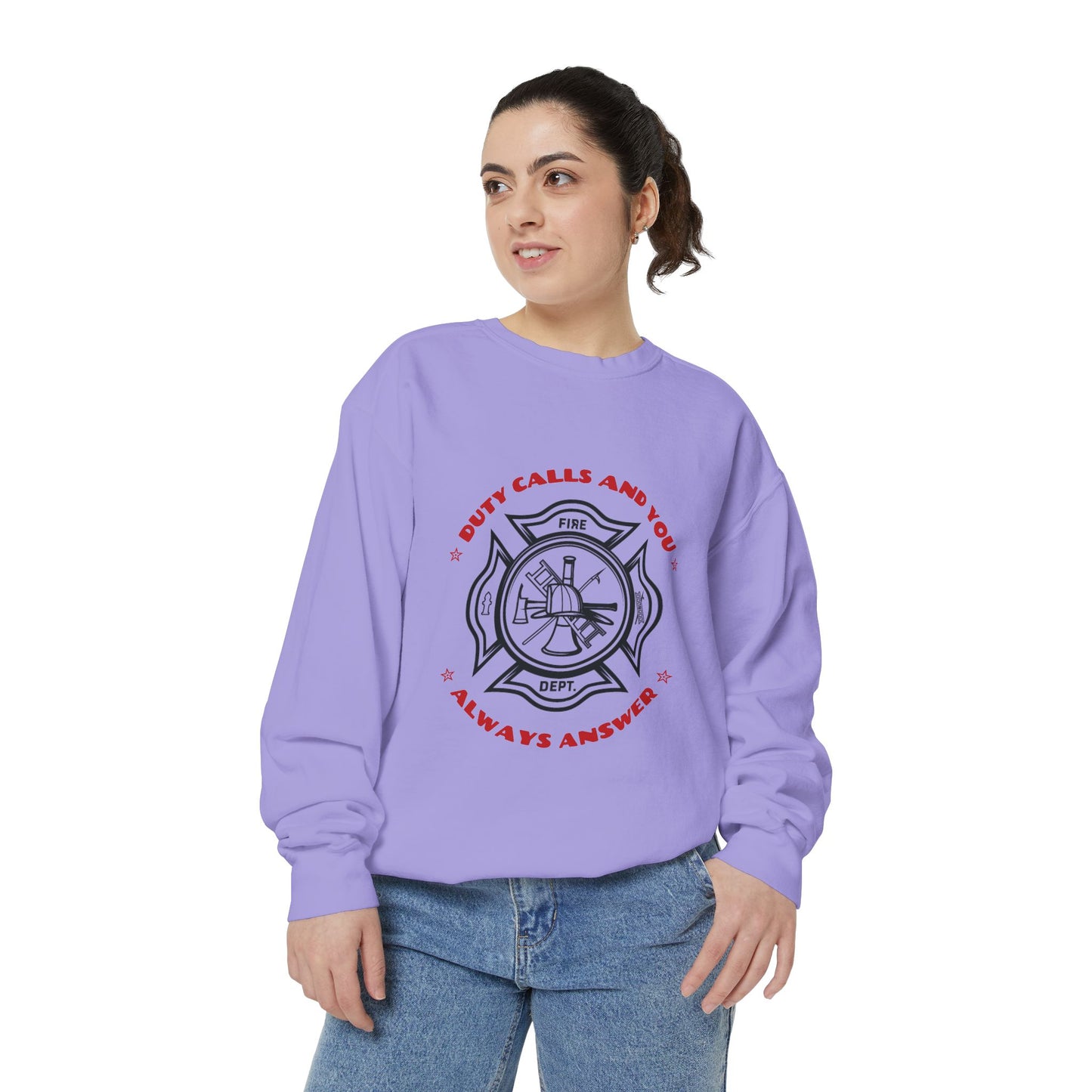 Firefighter Unisex Garment-Dyed Sweatshirt – Duty calls, and you always answer