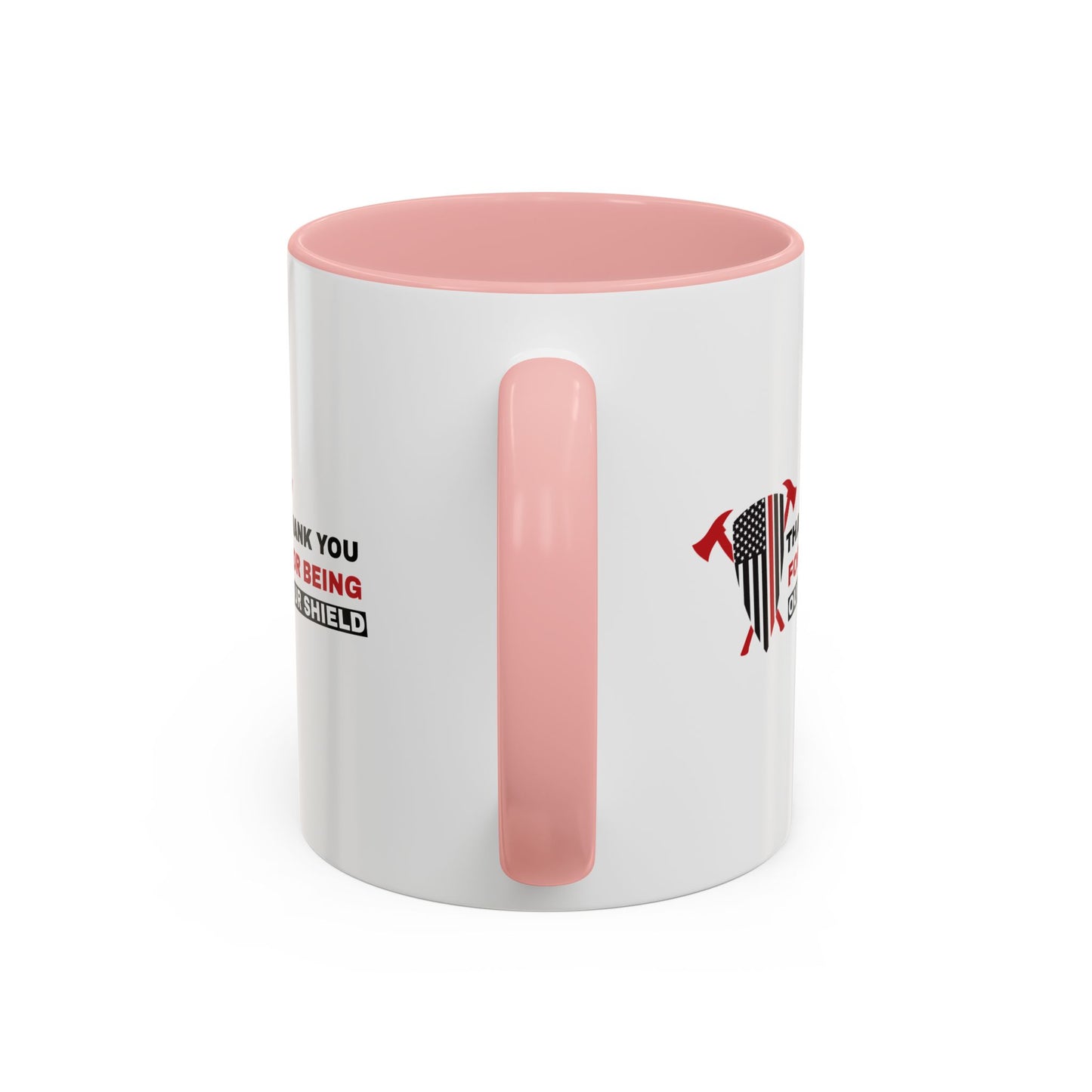 Firefighter Accent Coffee Mug – Thank you for being our shield