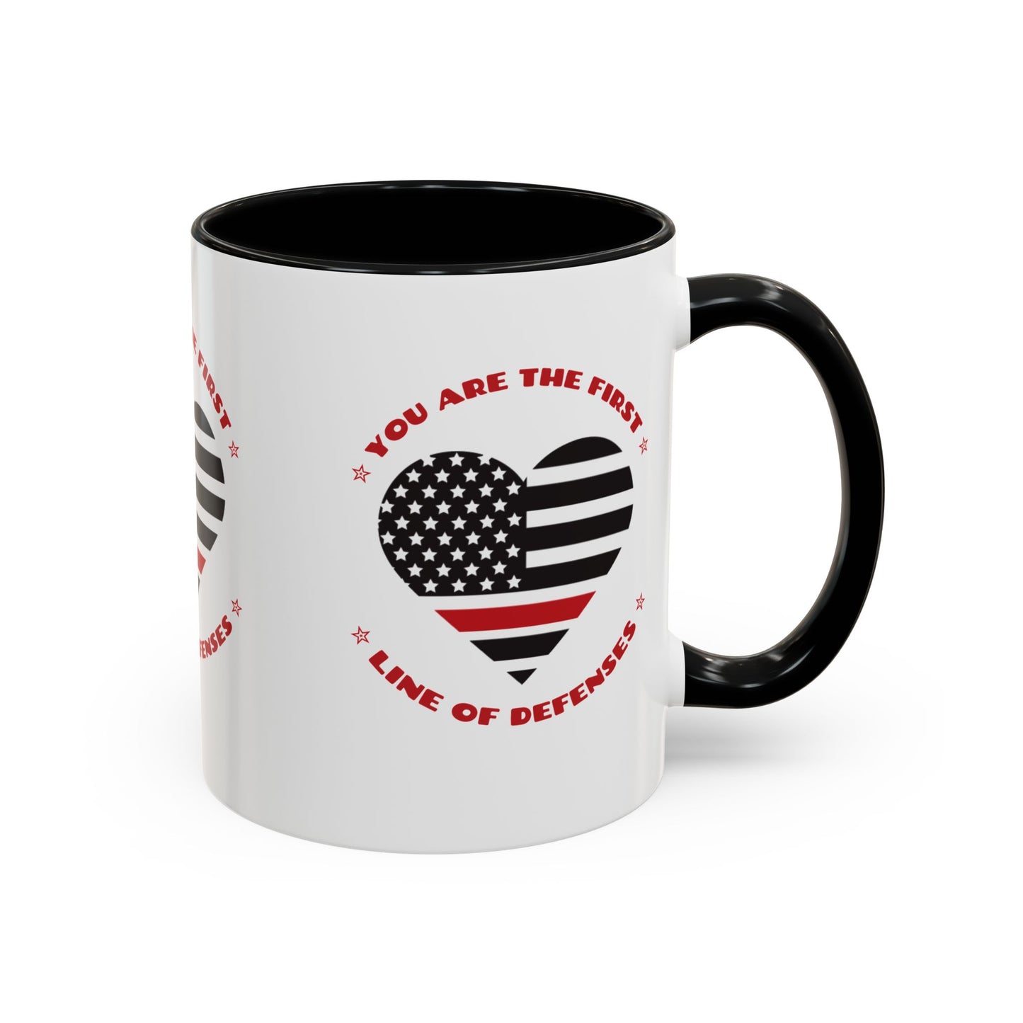 Firefighter Accent Coffee Mug – You are the first line of defenses