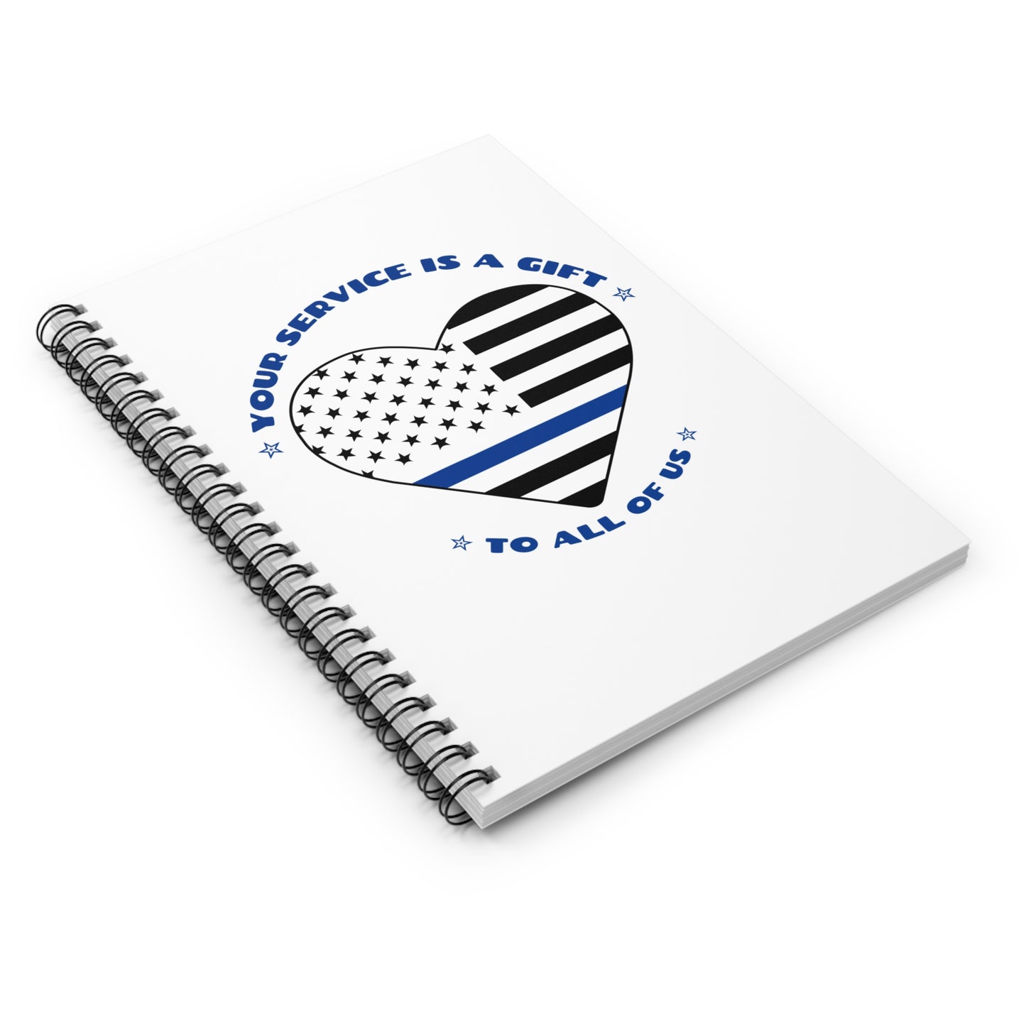 Police Spiral Notebook – Your service is a gift to all of us