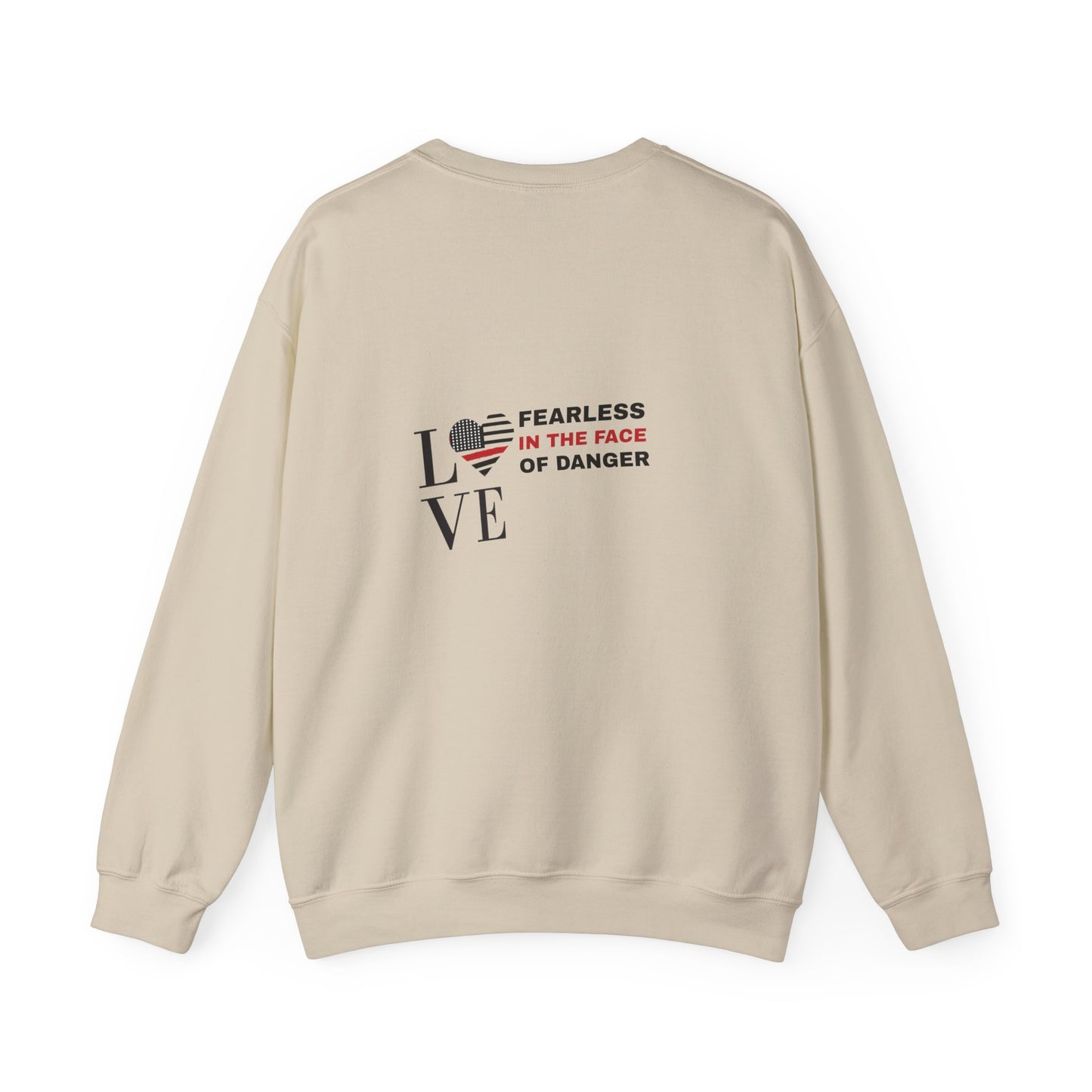 Firefighter Unisex Heavy Blend Crewneck Sweatshirt – Fearless in the face of danger