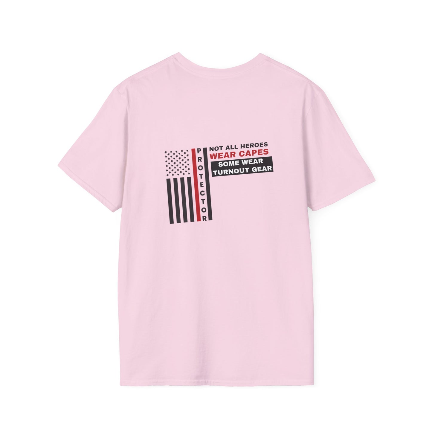 Firefighter Softstyle T-Shirt – Not all heroes wear capes—some wear turnout gear