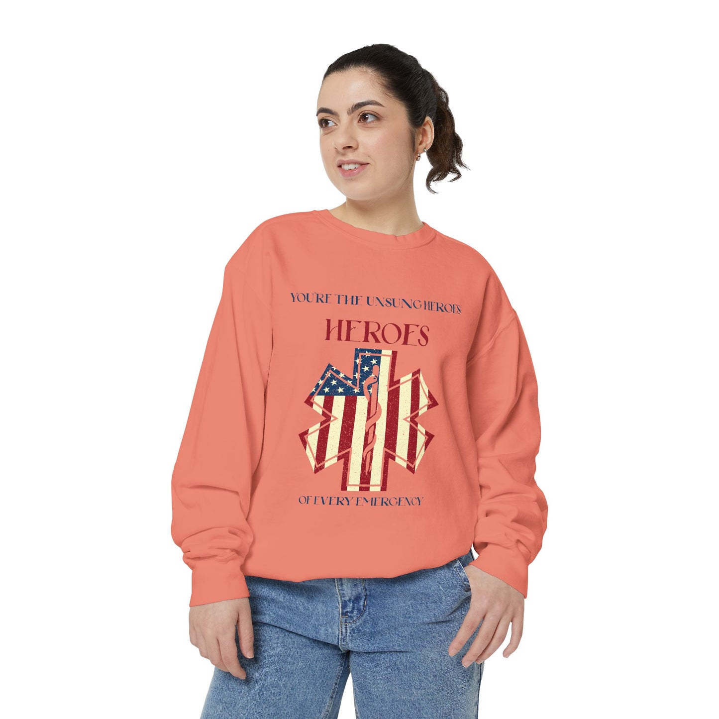 EMS Unisex Garment-Dyed Sweatshirt –You’re the unsung heroes of every emergency