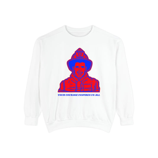 Firefighter Unisex Garment-Dyed Sweatshirt – Your courage inspires us all
